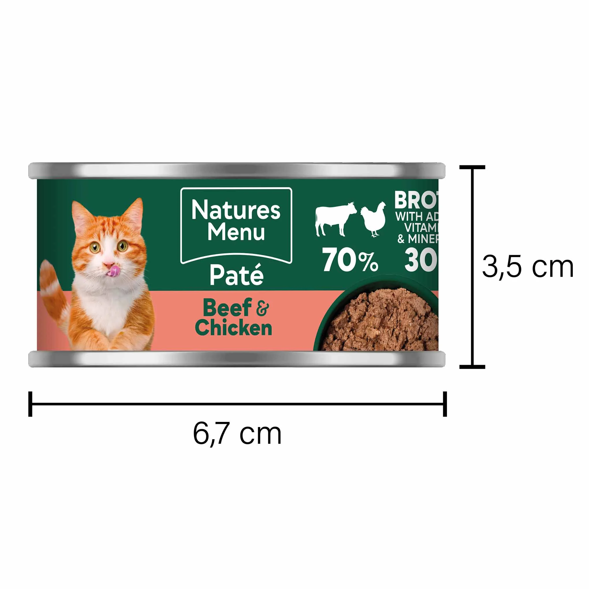 Natures Menu Adult Wet Cat Food - Beef & Chicken - 18x85g cans - Image 3