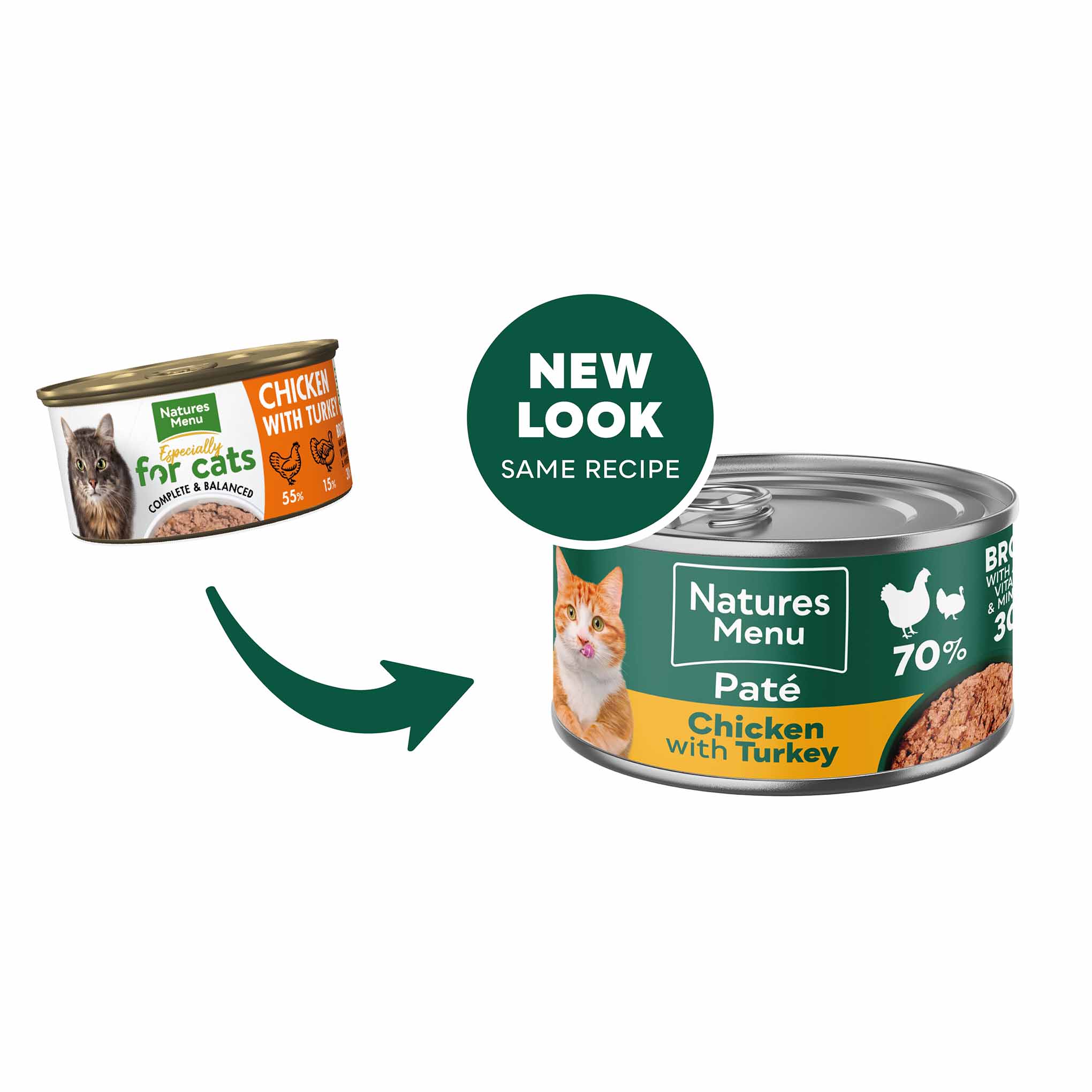 Natures Menu Adult Wet Cat Food - Chicken & Turkey - 18x85g cans - Image 4
