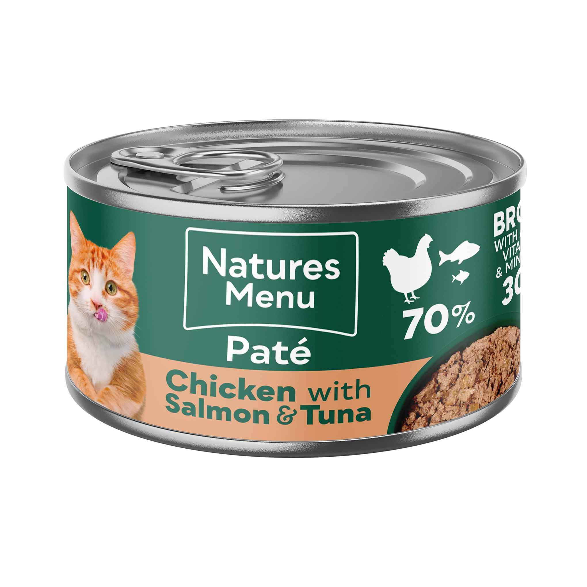 Natures Menu Adult Wet Cat Food - Chicken with Salmon & Tuna - 18x85g cans