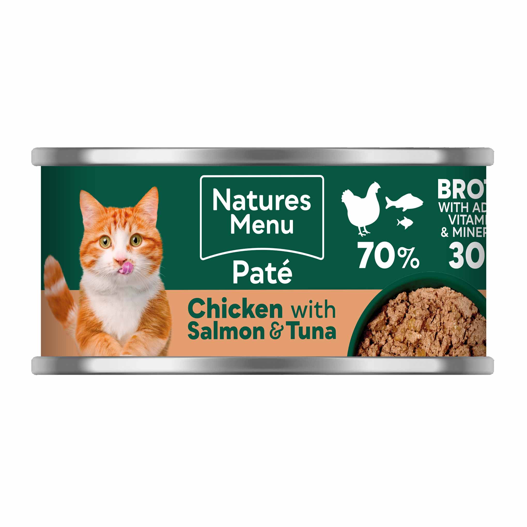 Natures Menu Adult Wet Cat Food - Chicken with Salmon & Tuna - 18x85g cans - Image 2