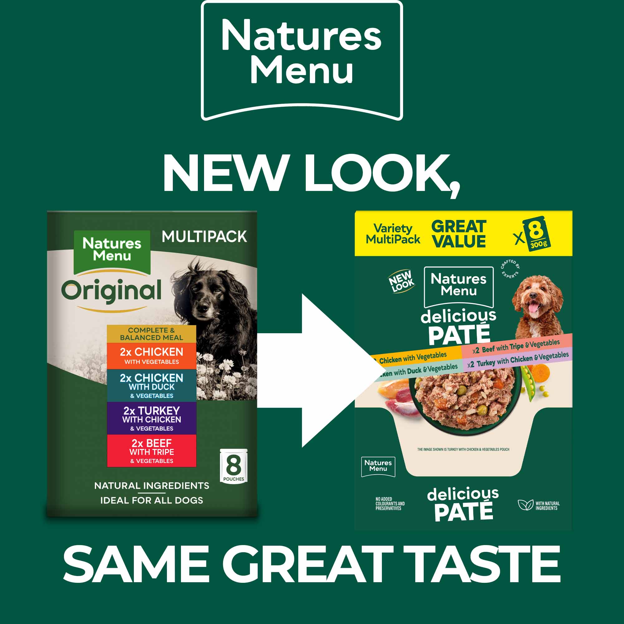 Natures Menu Adult Wet Dog Food - Multipack - 8x300g Pouches - Image 4