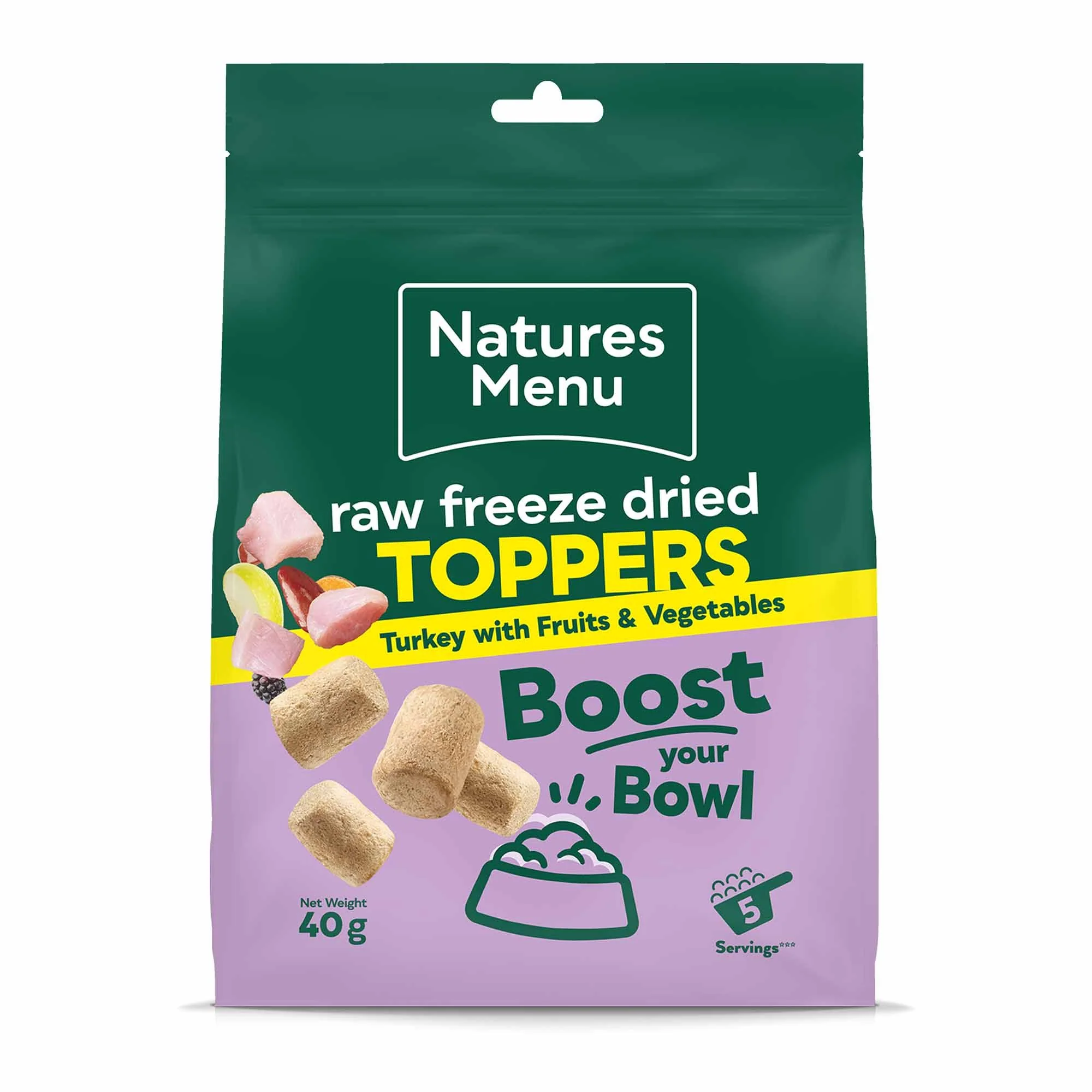 Natures Menu Freeze Dried Dog Food Topper - Turkey - 40g