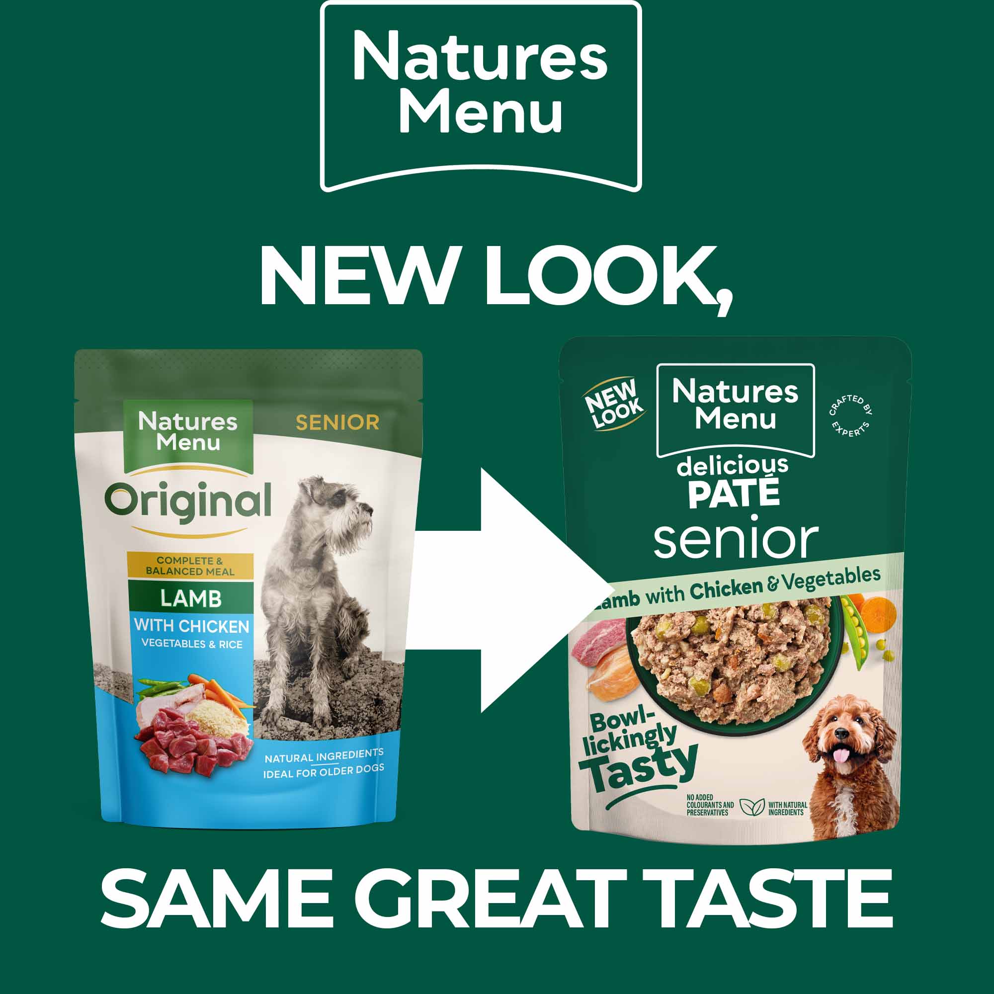 Natures Menu Senior Lamb and Chicken - 8 x 300g Pouches - Image 7