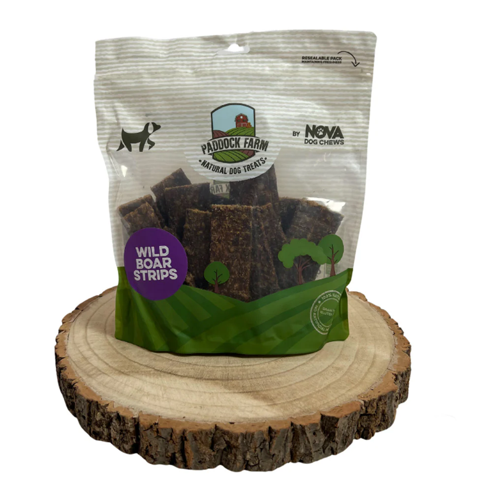 Paddock Farm 100% Wild Boar Strips Dog Chew - 500g - Image 3