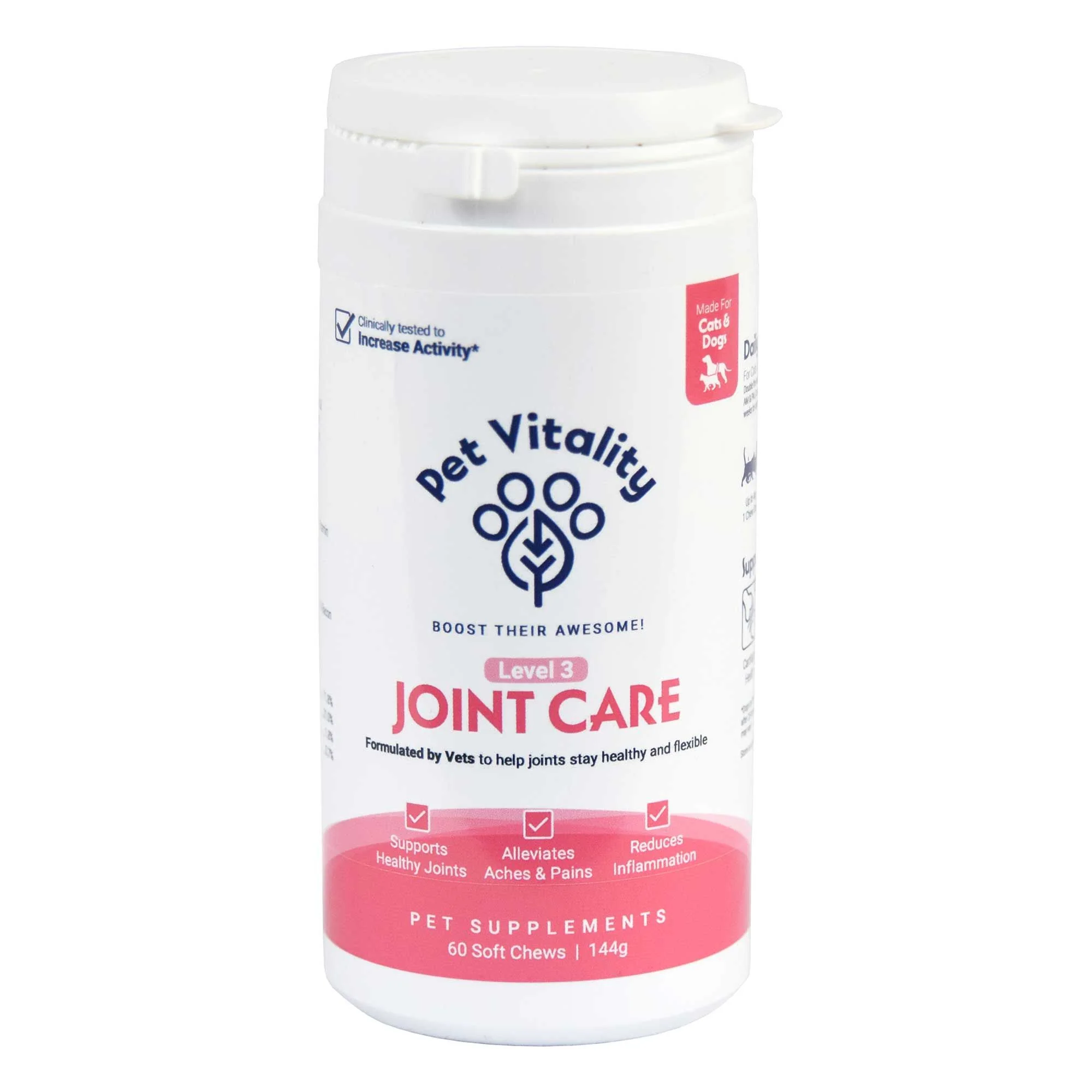 Pet Vitality Joint Aid Level 3 For Cats & Dogs β 60 Chews