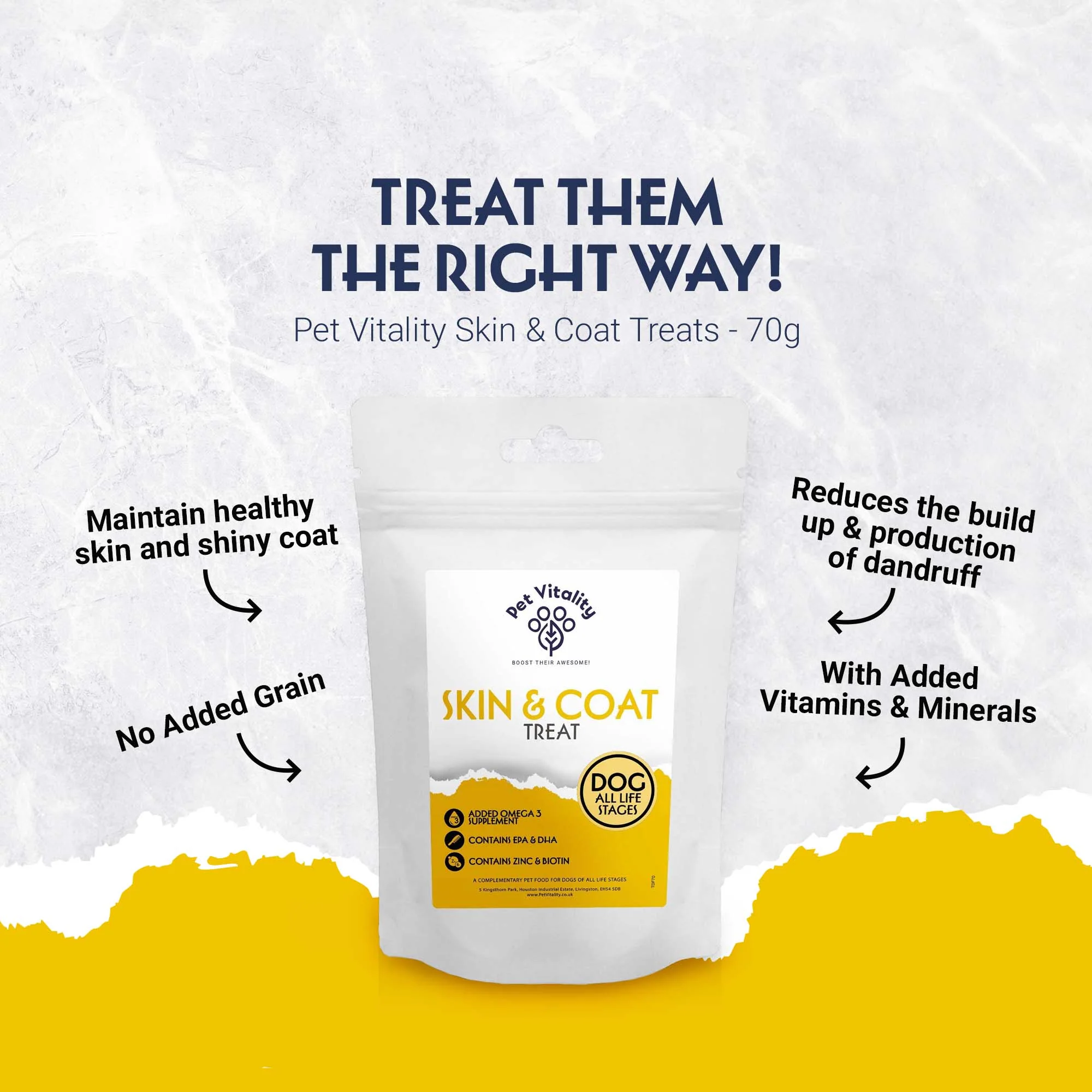 Pet Vitality Skin & Coat Treats - 70g - Image 2