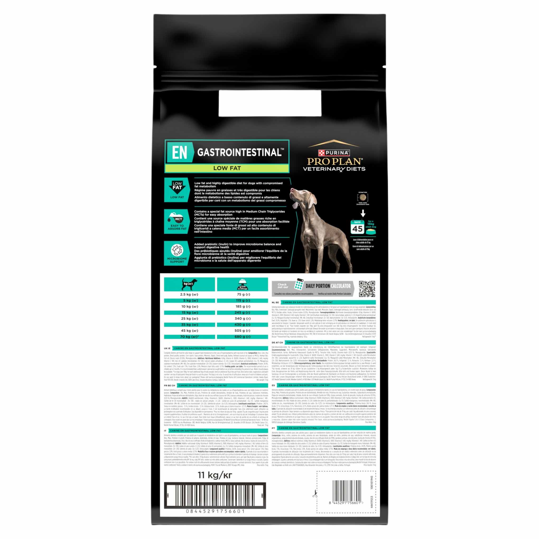 PRO PLAN® Veterinary Diets EN Gastrointestinal Low Fat Dry Dog Food - Image 23
