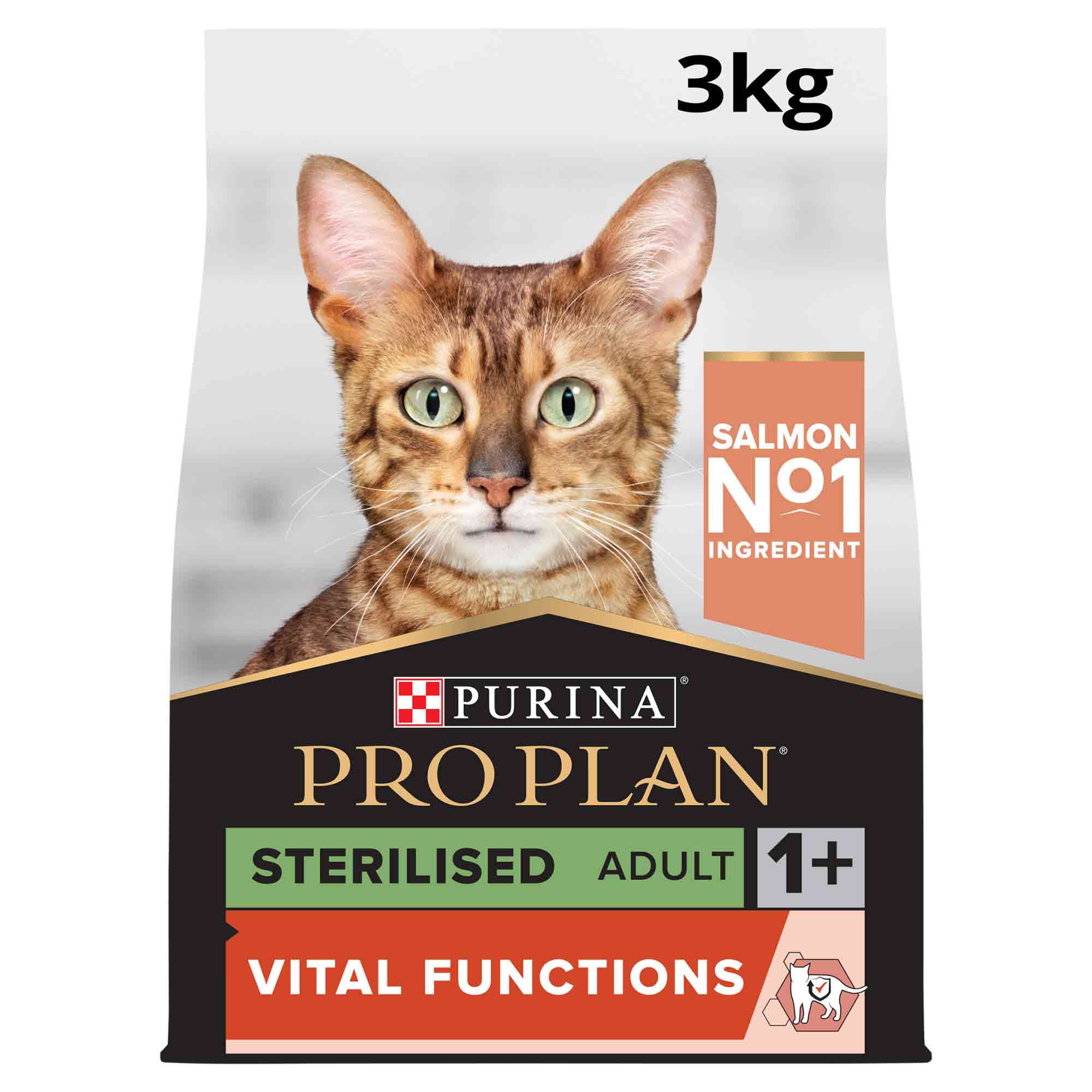 PRO PLAN Sterilised Vital Functions Adult Dry Cat Food - Salmon