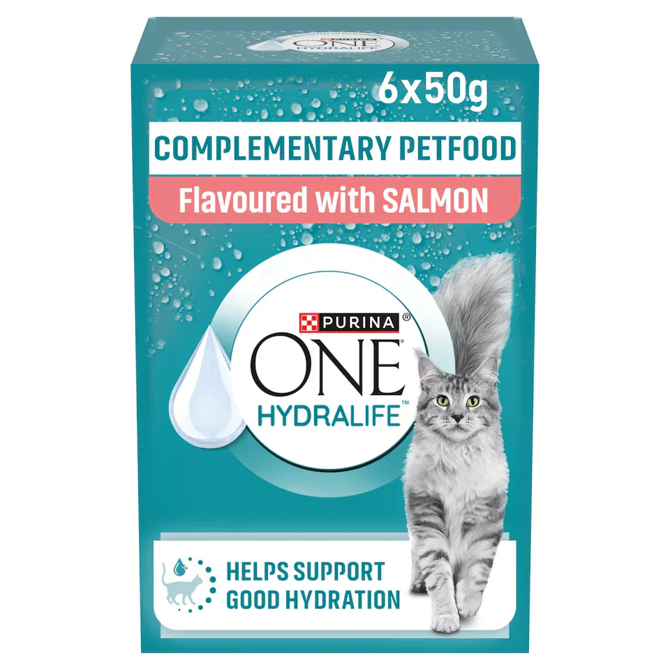 PURINA ONEĀ® HYDRALIFE with Salmon Adult Wet Cat Food - 6x50g Pouches