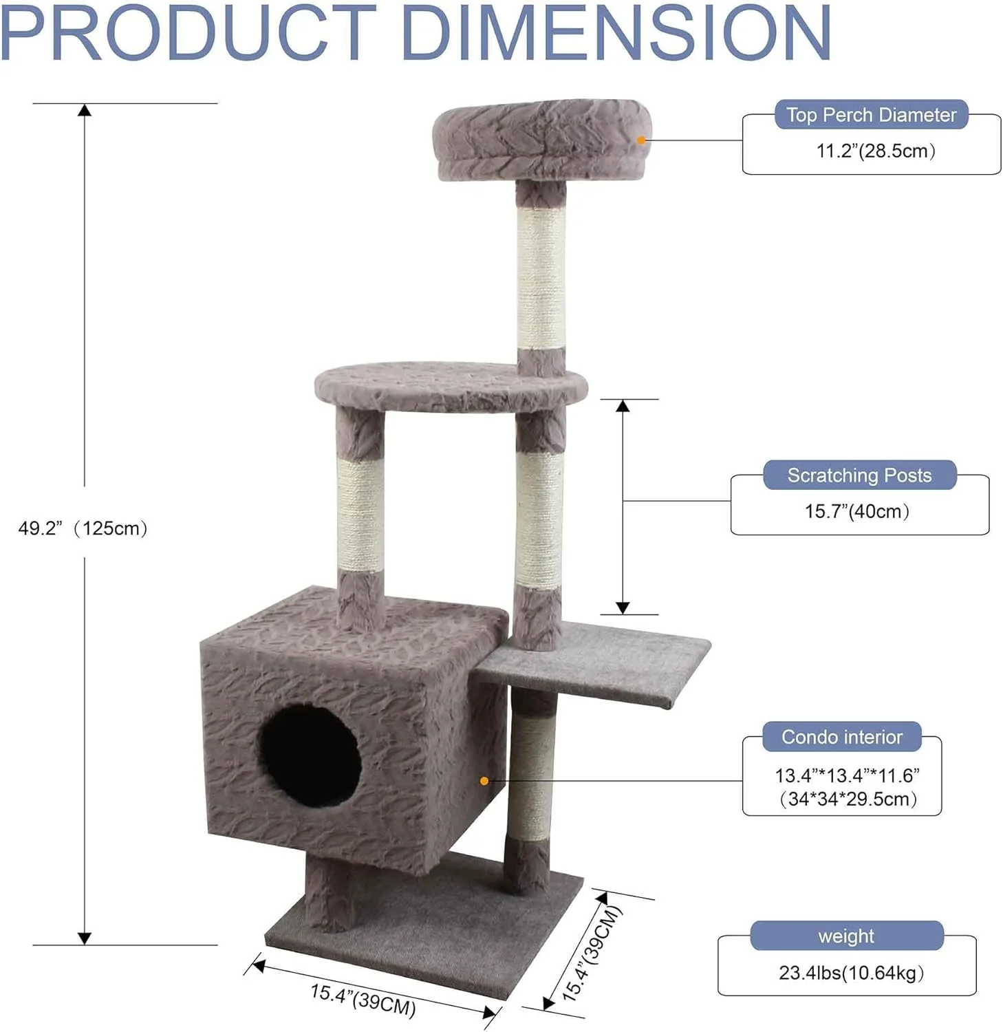 Purrshire Multi Level Cat Activity Centre - Image 3