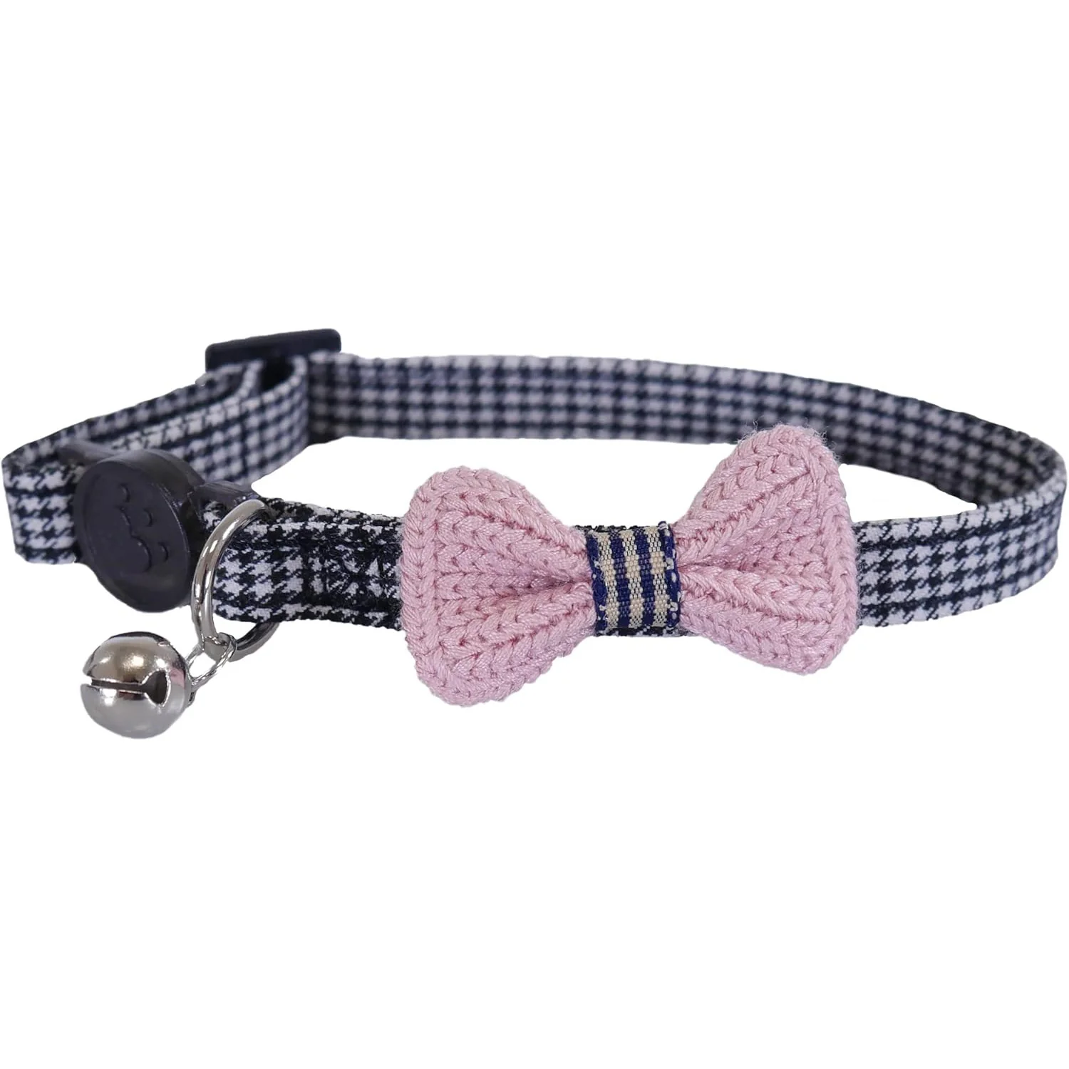 Rosewood Catwalk Collection Pink Bow Dogtooth Cat Collar - Image 2