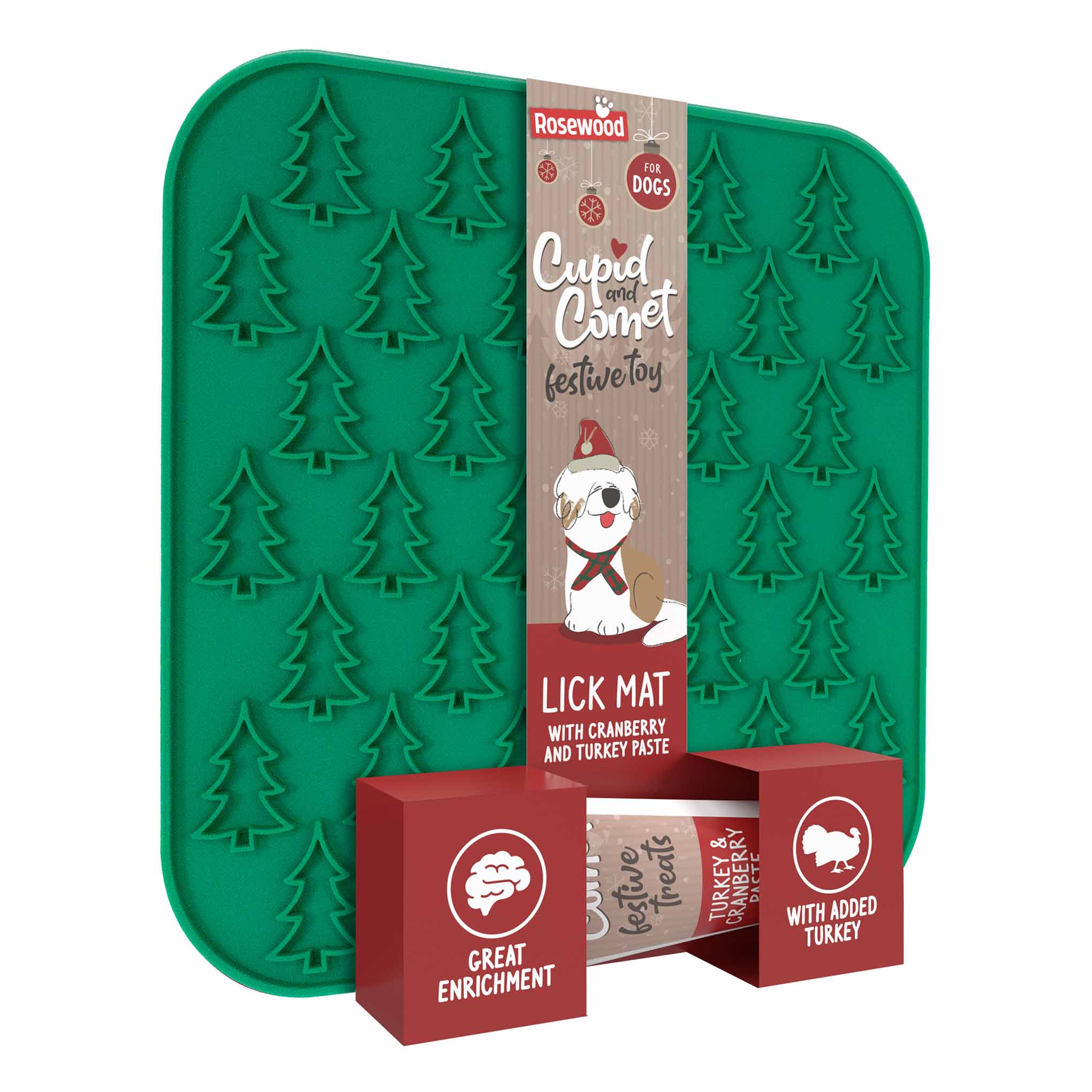 Rosewood Christmas Tree Lickmat with Turkey & Cranberry Paste - 75g - Image 2