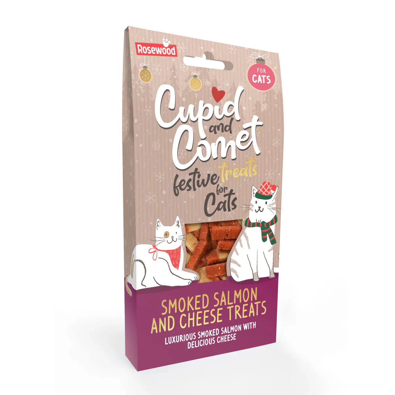 Rosewood Festive Smoked Salmon & Cheese Cat Treats - 70g
