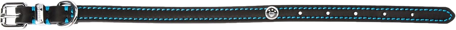 Rosewood Luxury Black Leather Dog Collar 10-14 inch - Image 3
