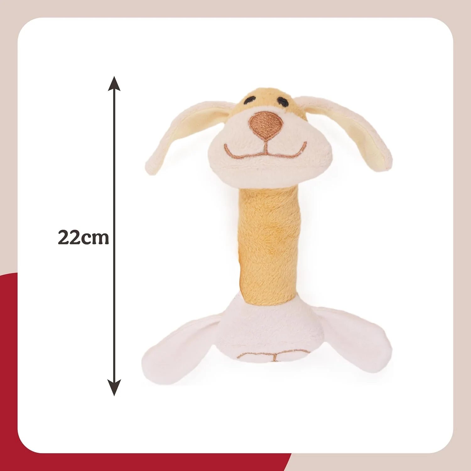 Rosewood Natural Nippers Cuddle Plush Dog Toy - Image 3