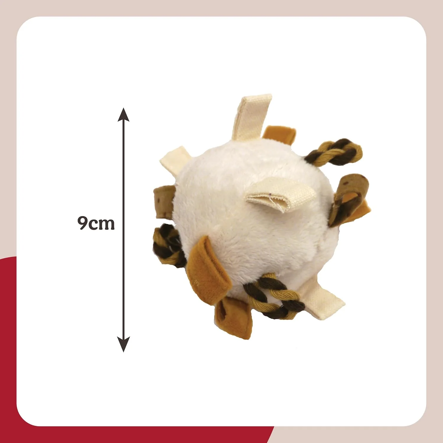 Rosewood Natural Nippers Loopy Fun Ball Dog Toy - Image 2