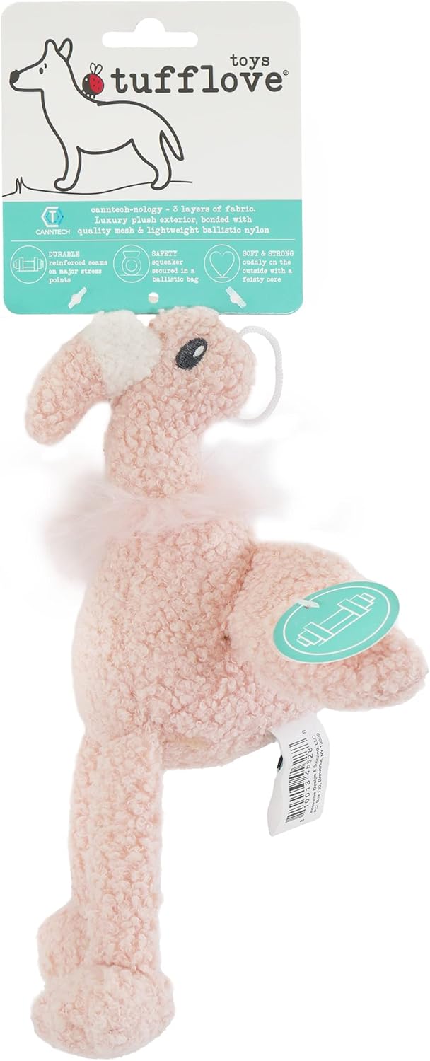 Rosewood Tufflove Flamingo Dog Toy - Image 2