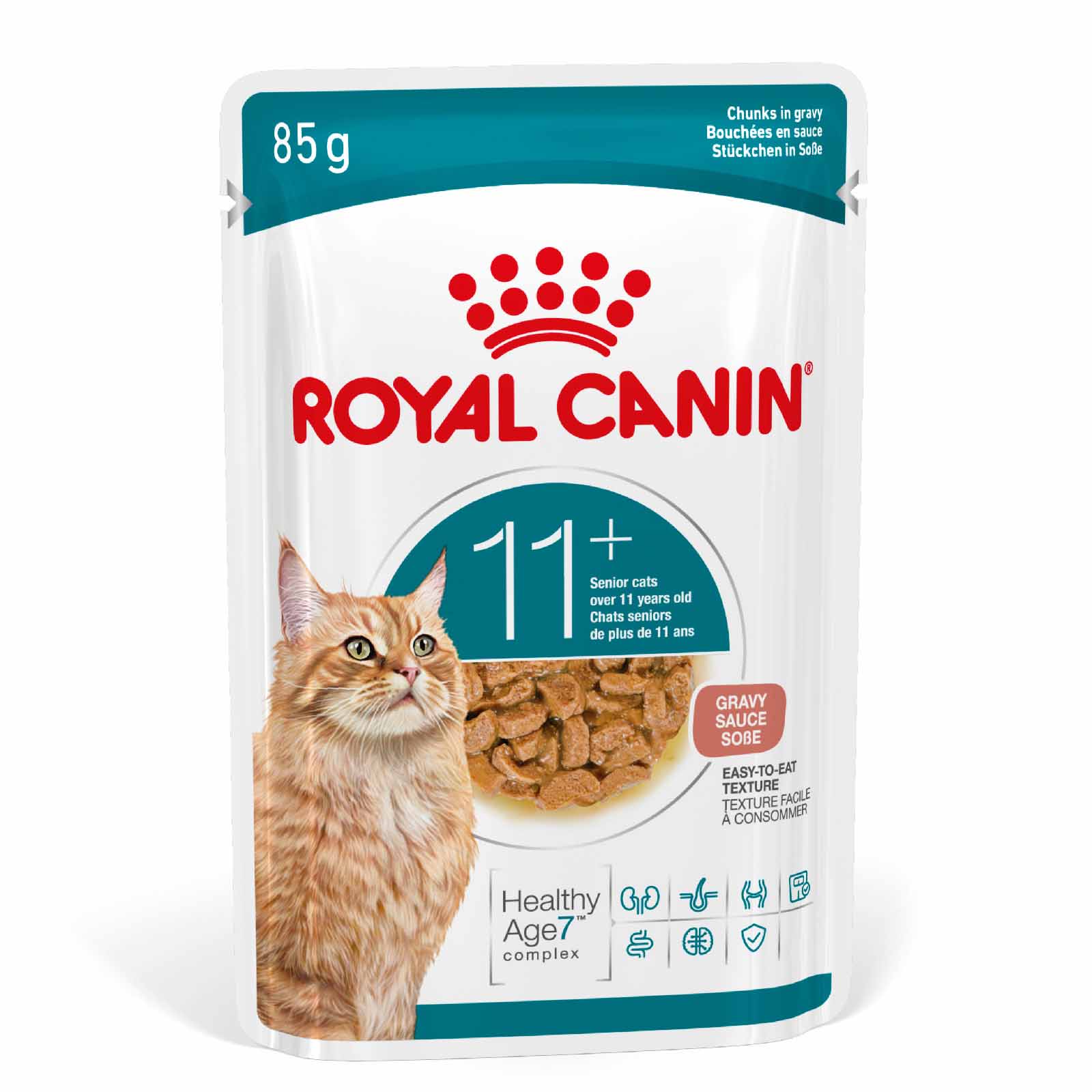 Royal Canin Ageing 11+ Senior Wet Cat Food Chunks in Gravy - Image 10