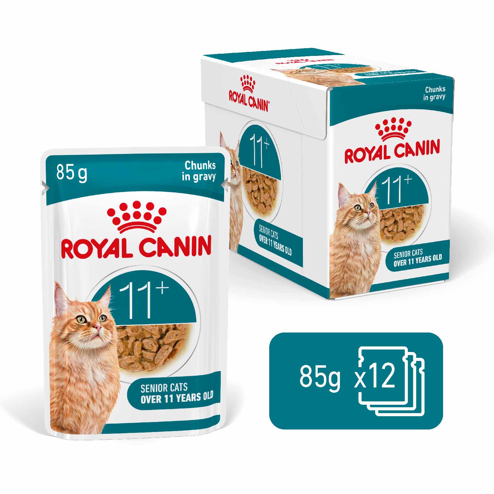 Royal Canin Ageing 11+ Senior Wet Cat Food Chunks in Gravy - Image 11