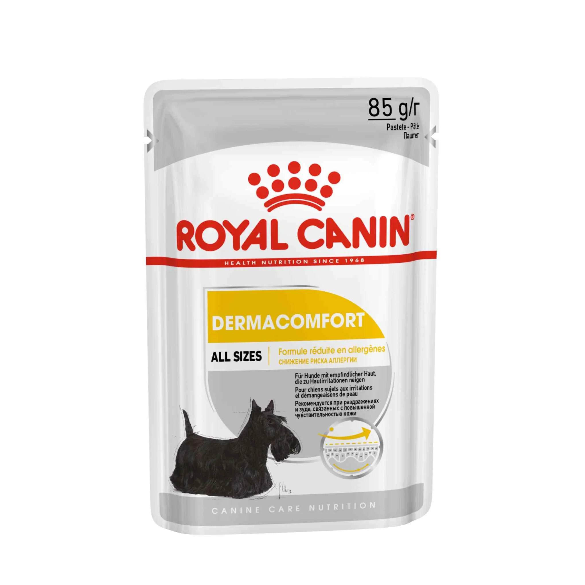 Royal Canin Dermacomfort Canine Care Adult Wet Dog Food in Loaf - 12x85g Pouches - Image 2