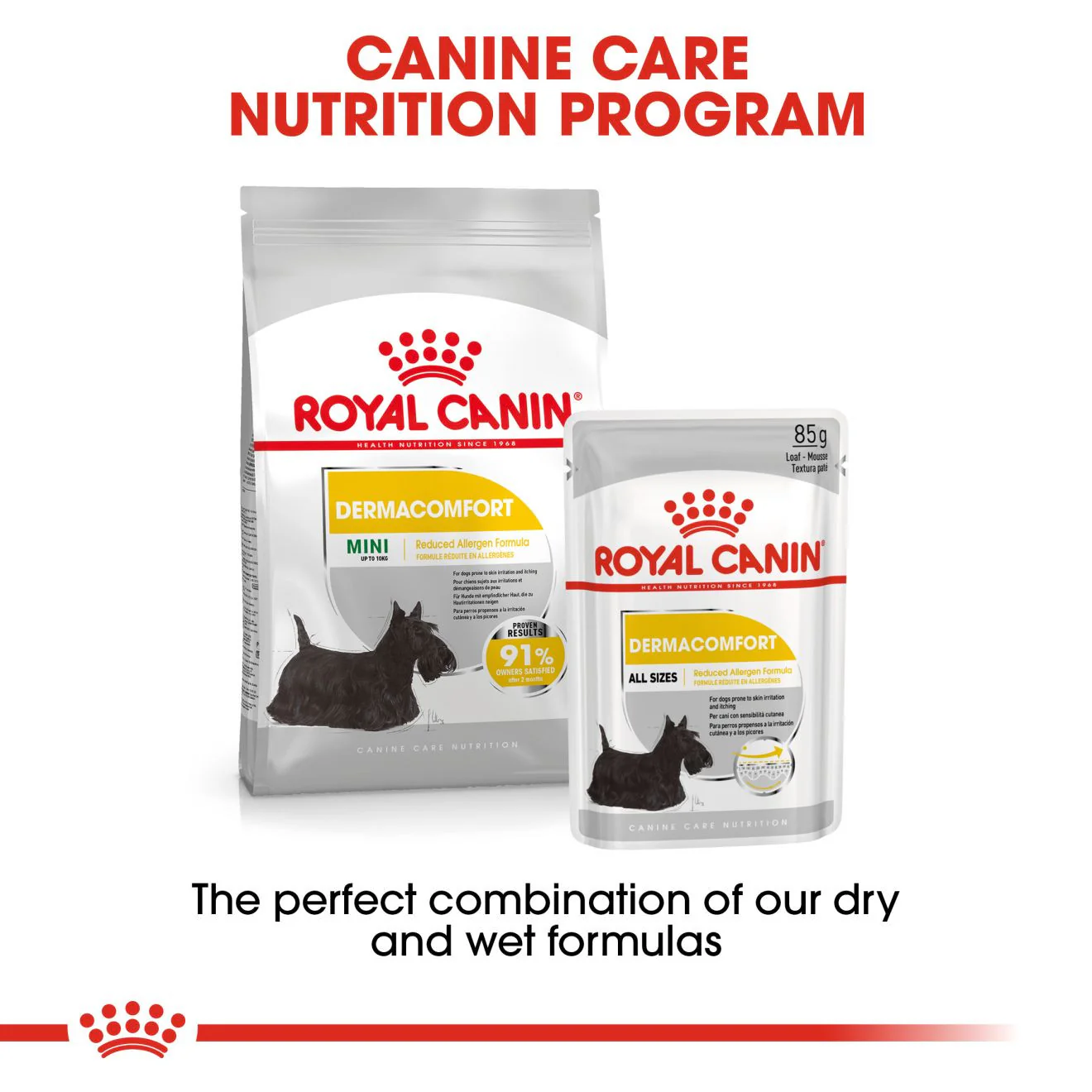 Royal Canin Dermacomfort Canine Care Adult Wet Dog Food in Loaf - 12x85g Pouches - Image 6