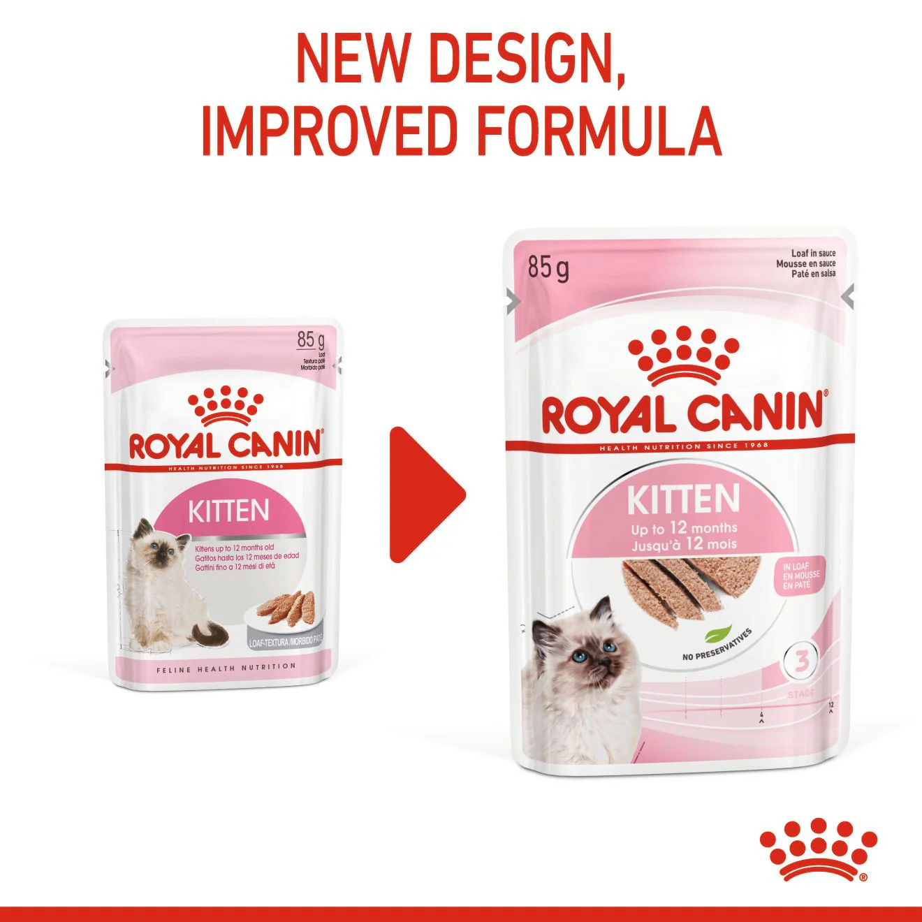 Royal Canin Feline Health Nutrition Kitten Wet Cat Food in Loaf - 12x85g Pouches - Image 9