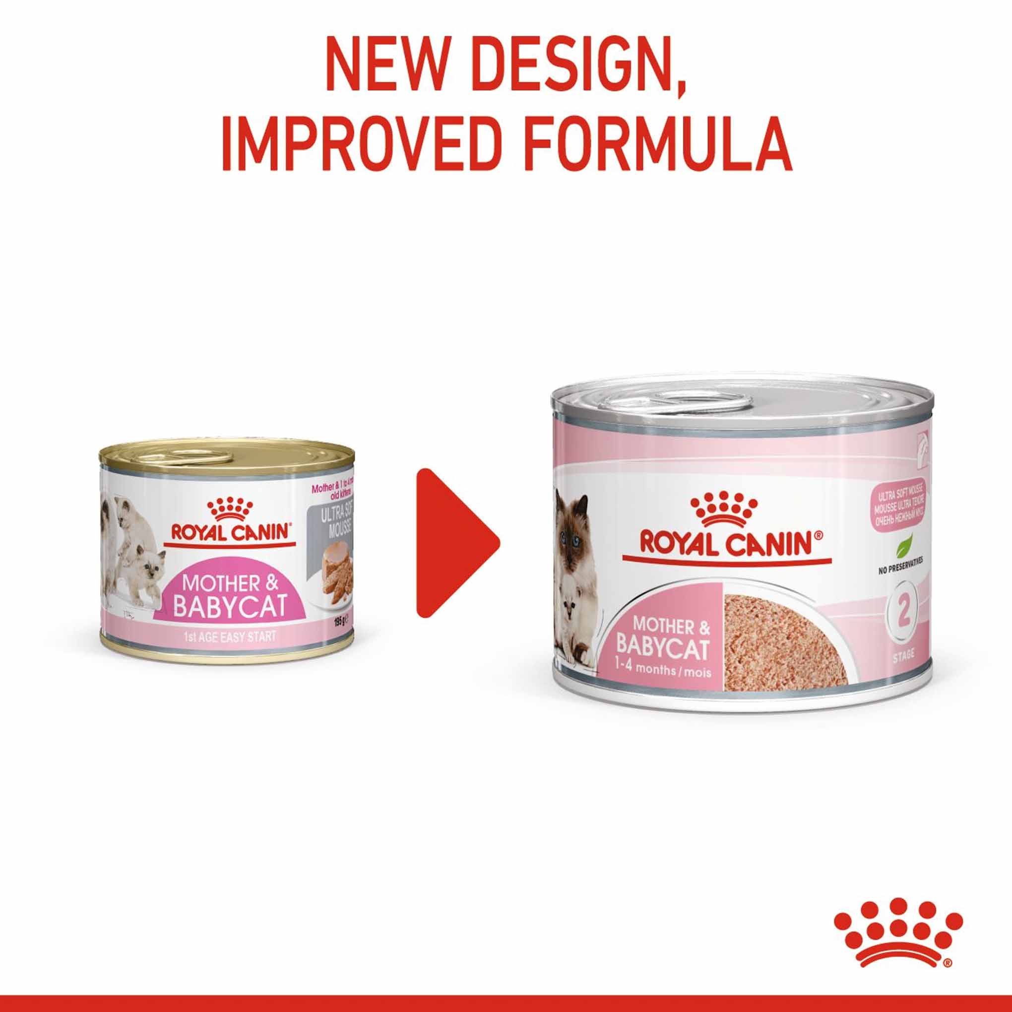 Royal Canin Feline Health Nutrition Mother & Babycat Ultra Soft Mousse Wet Cat Food - 12x195g Cans - Image 3