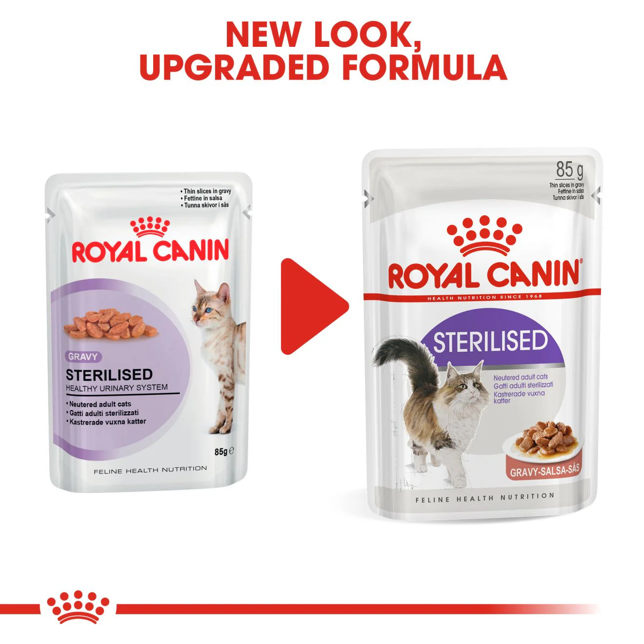 Royal Canin Feline Health Nutrition Sterilised Wet in Gravy Adult Cat Food - 12 x 85g Pouch - Image 5