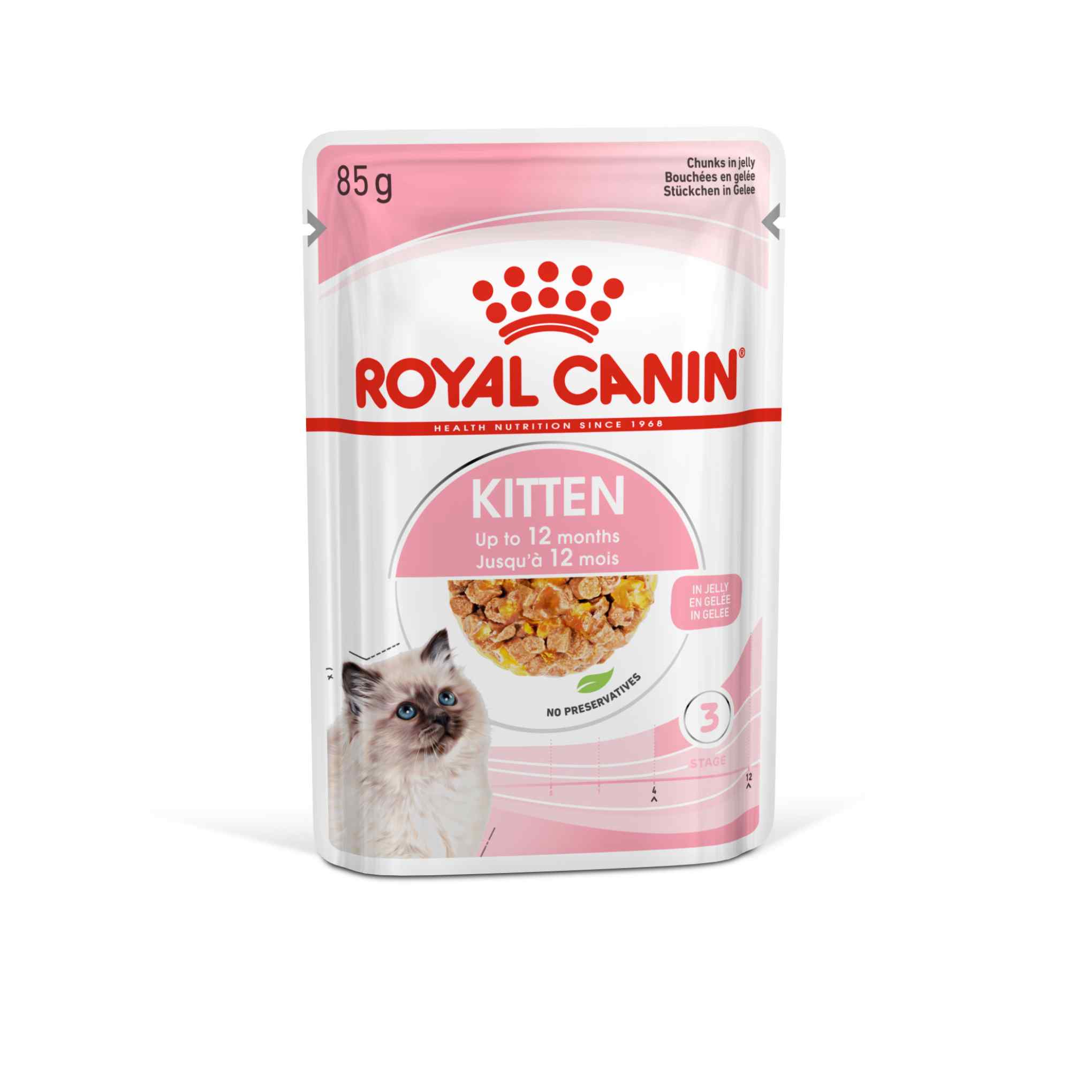 ROYAL CANIN Feline Health Nutrition Wet Kitten Food In Jelly - 12x85g Pouches - Image 2