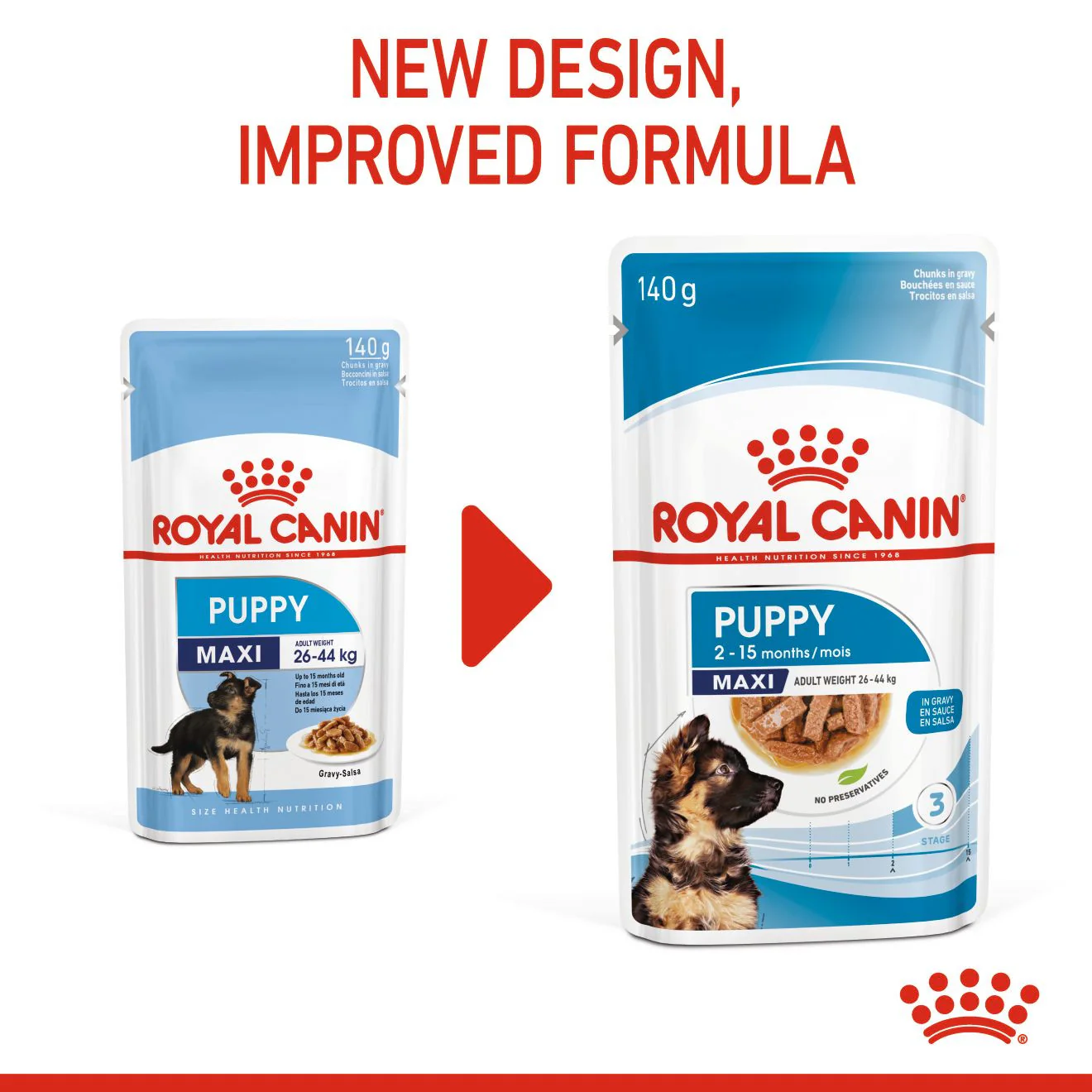 Royal Canin Size Health Nutrition Maxi Wet Puppy Food in Gravy - 10x140g Pouches - Image 8