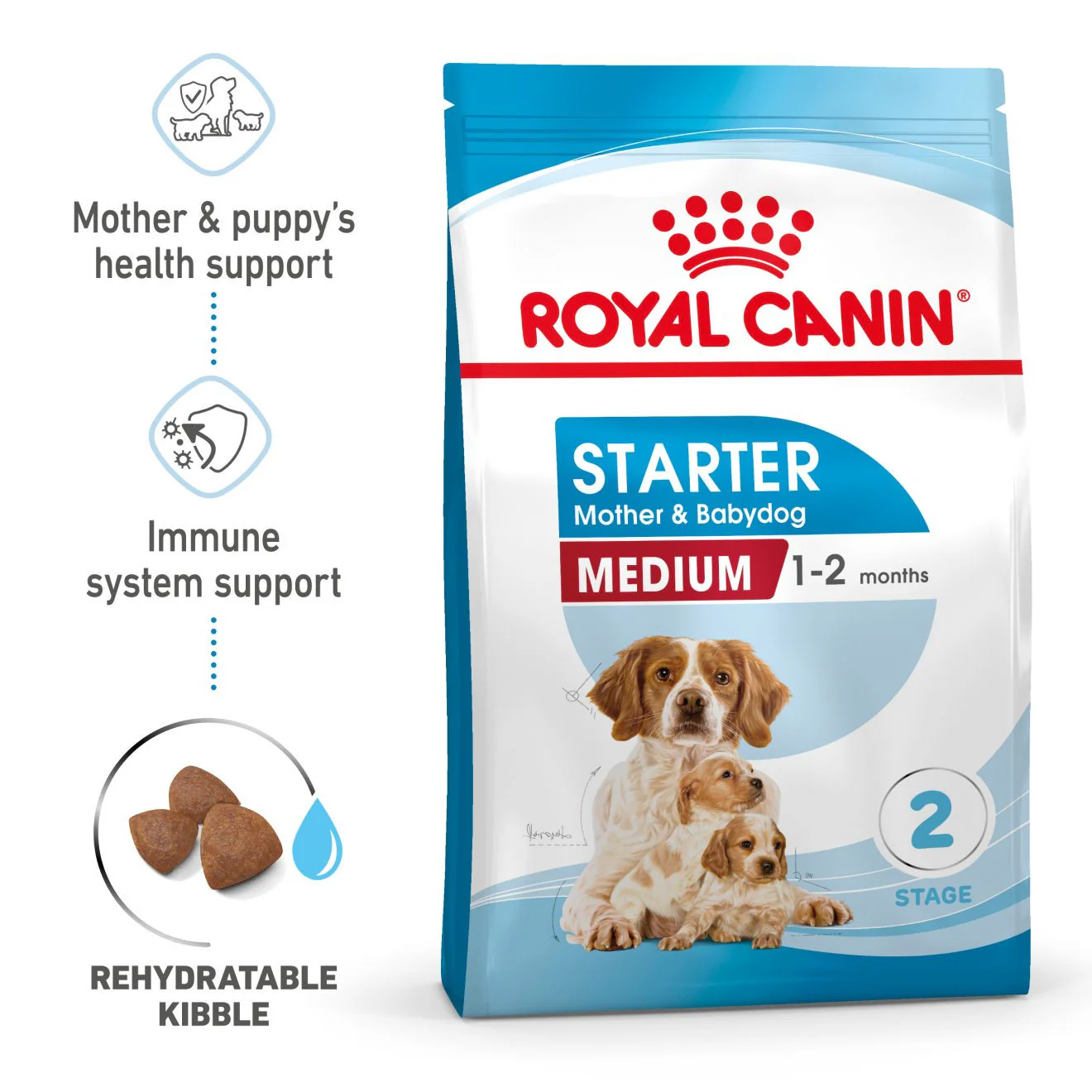 Royal Canin Size Health Nutrition Medium Starter Mother and Baby Dry Dog Food - Image 2