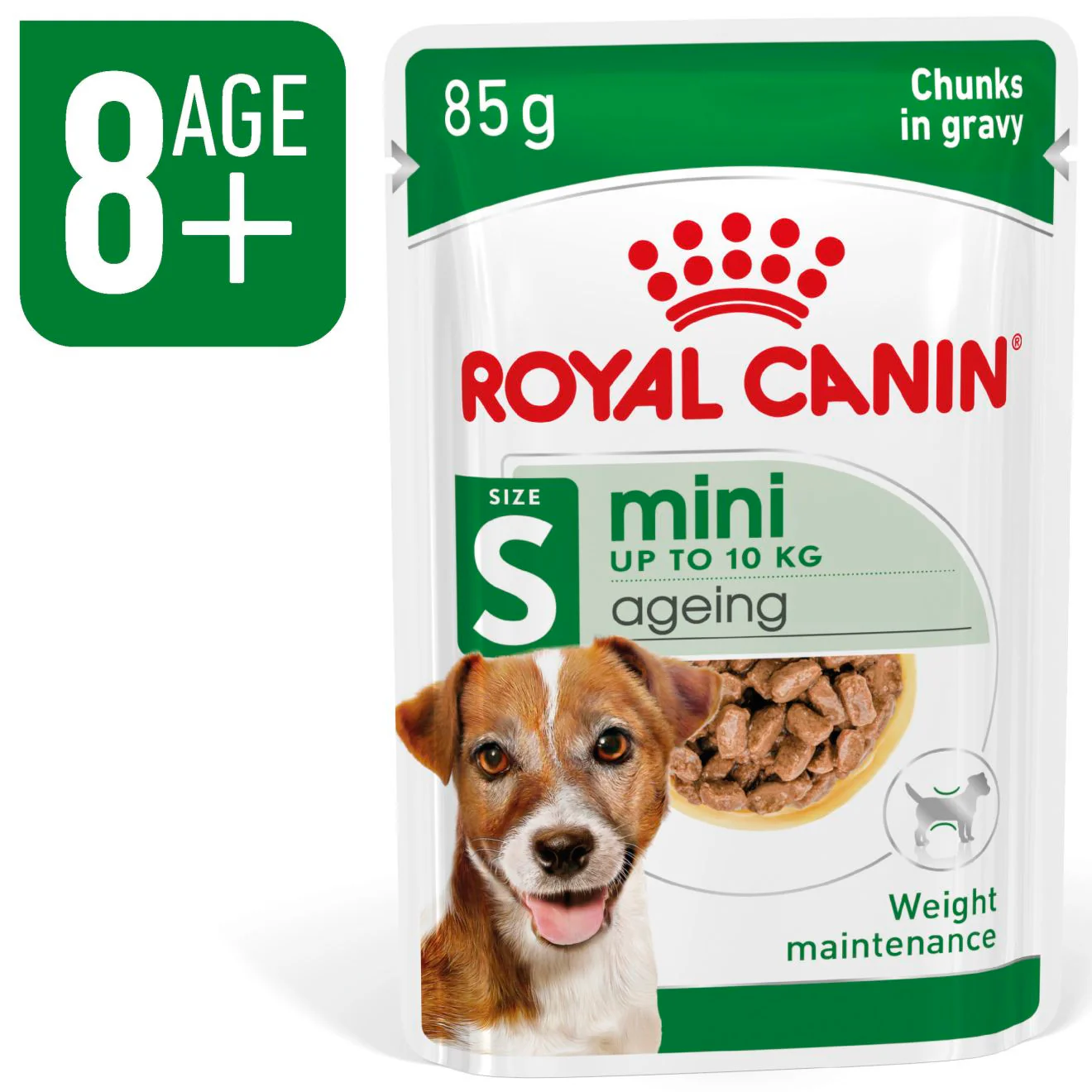 Royal Canin Size Health Nutrition Mini Ageing 8+ Wet Dog Food in Gravy - 12x85g Pouches - Image 2