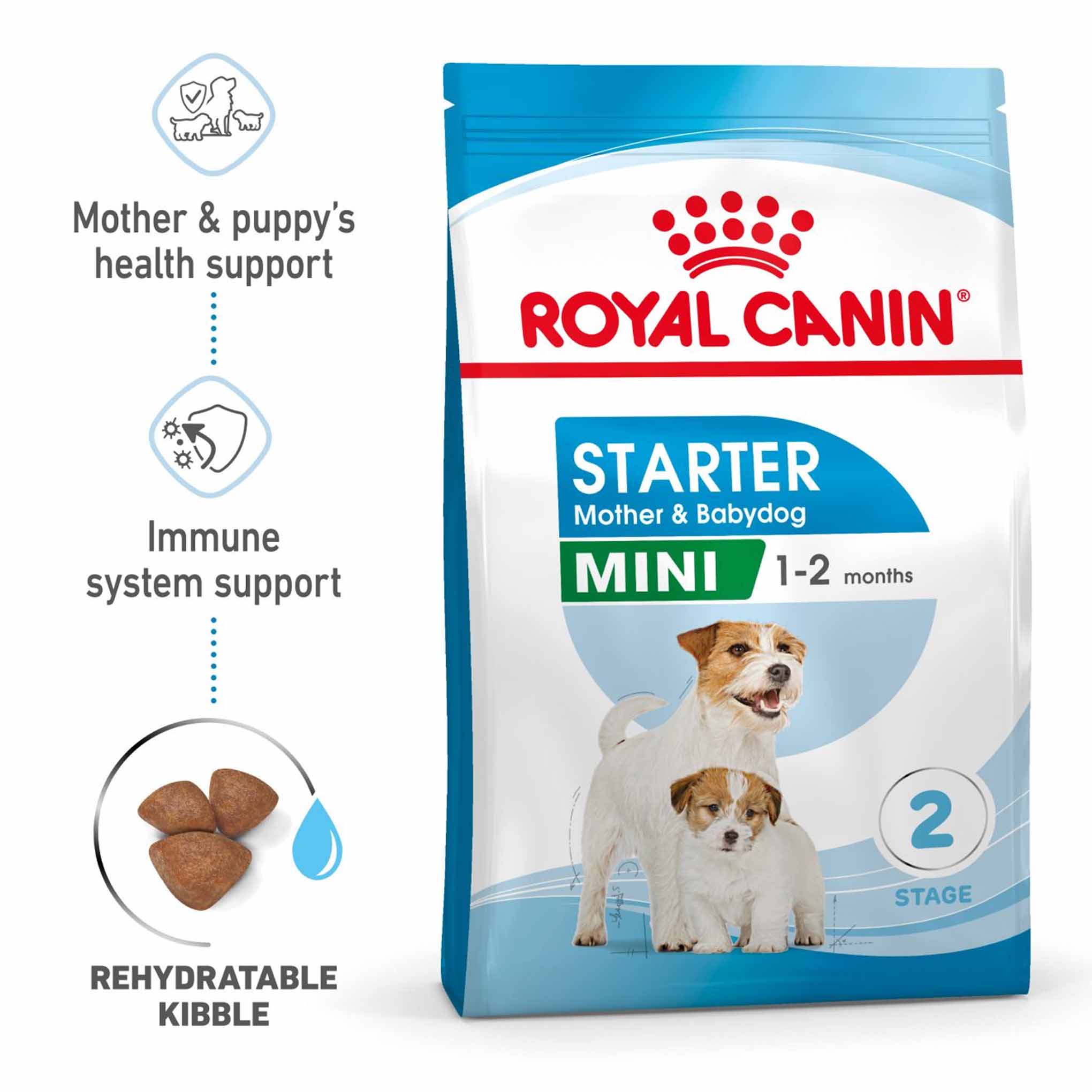 Royal Canin Size Health Nutrition Mini Starter Mother and Baby Puppy Dry Dog Food - 4kg - Image 2