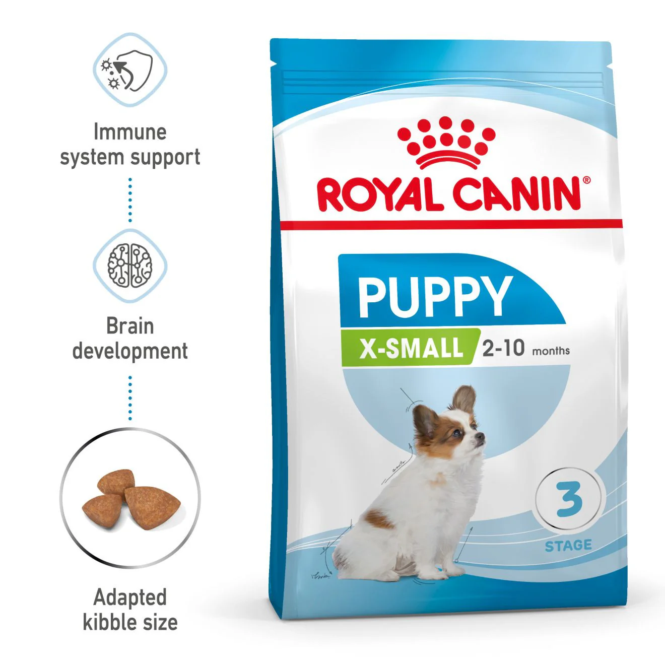 Royal Canin Size Health Nutrition X-Small Puppy Dry Dog Food - Image 2