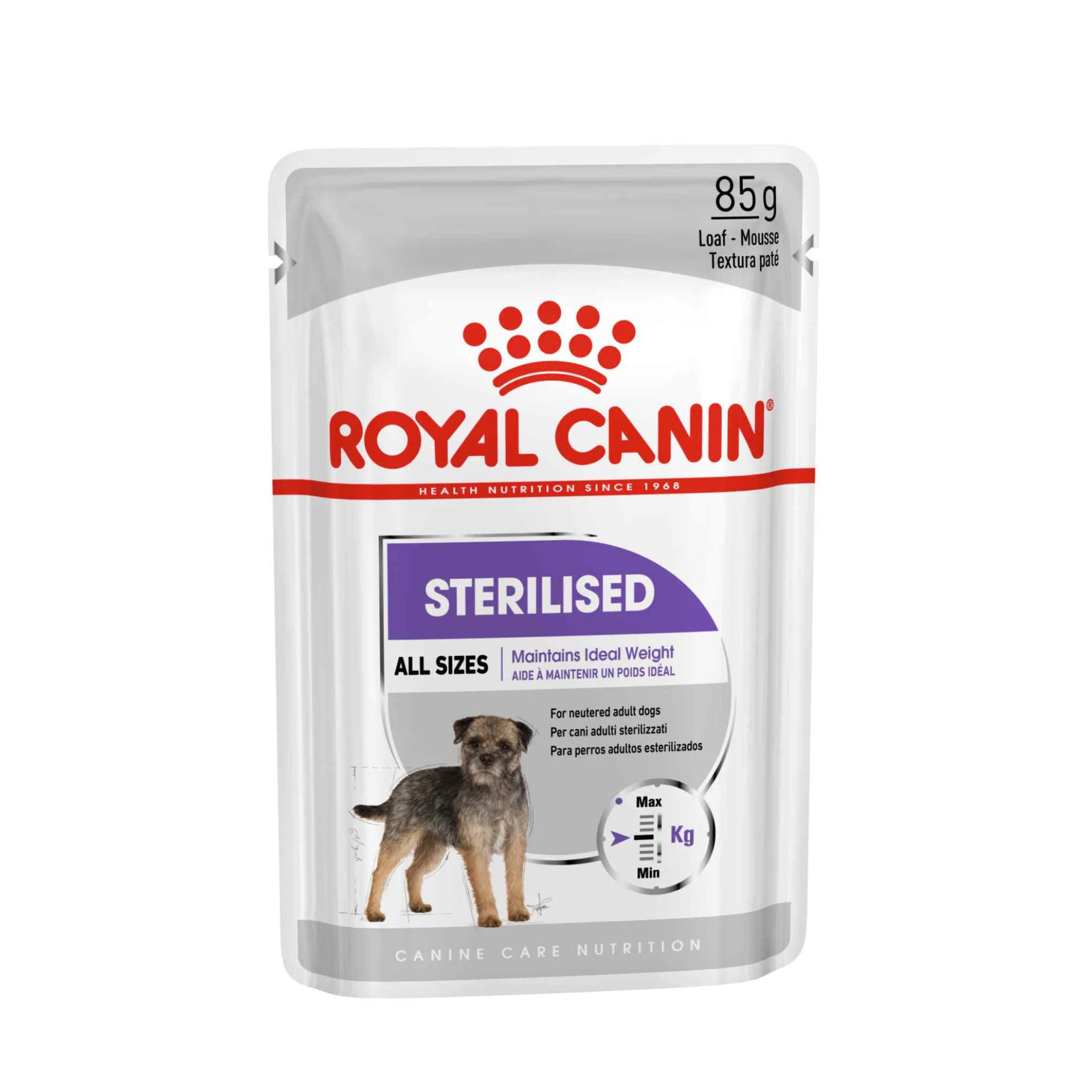Royal Canin Sterilised Canine Care Adult Wet Dog Food in Loaf - 12x85g Pouches - Image 2