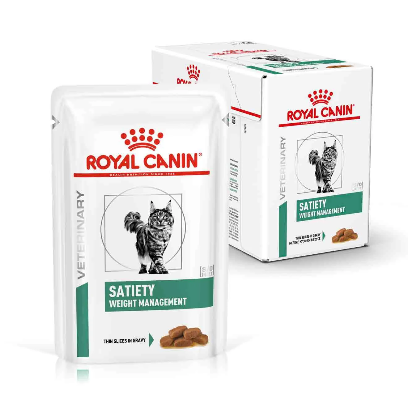 Royal Canin Veterinary Health Nutrition Satiety Adult Wet Cat Food - 48x85g Pouches