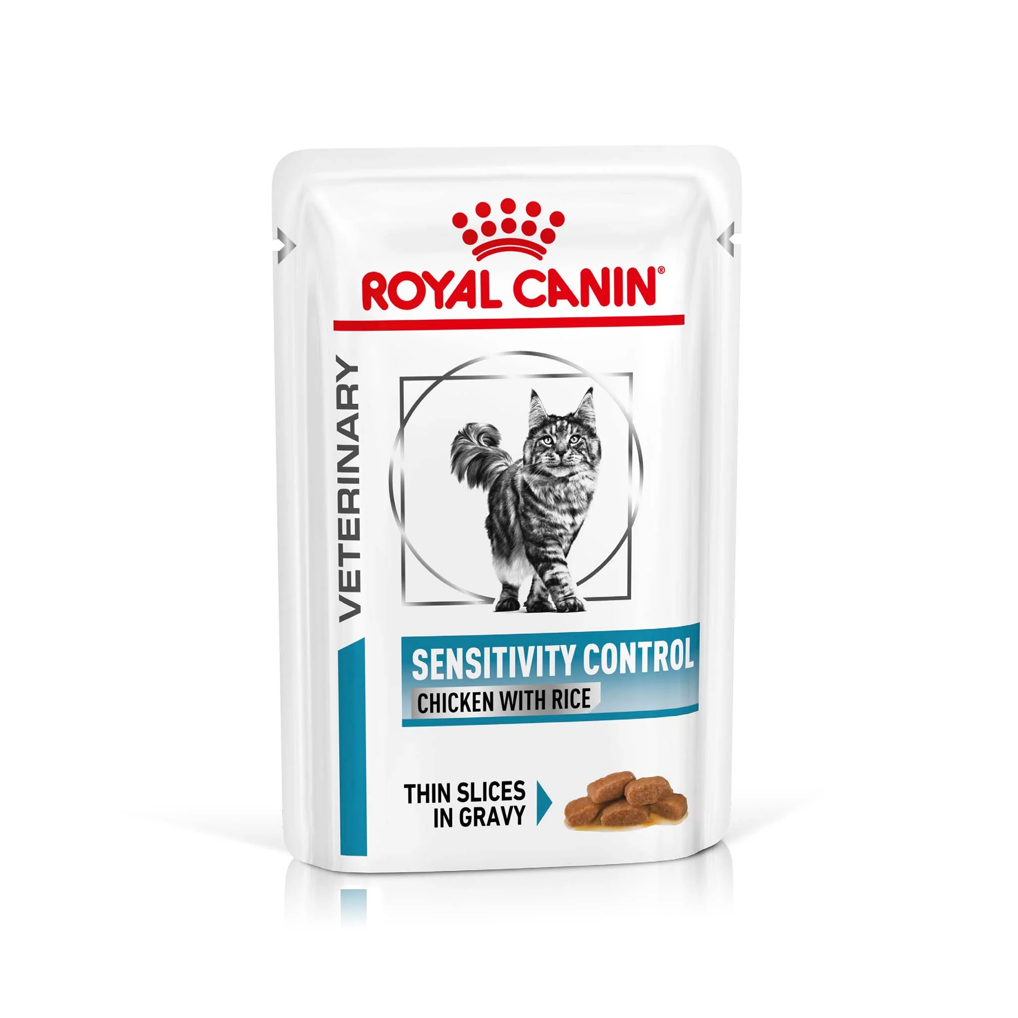 Royal Canin Veterinary Health Sensitivity Control Adult Wet Cat Food in Gravy - Chicken With Rice - 48x85g Pouches