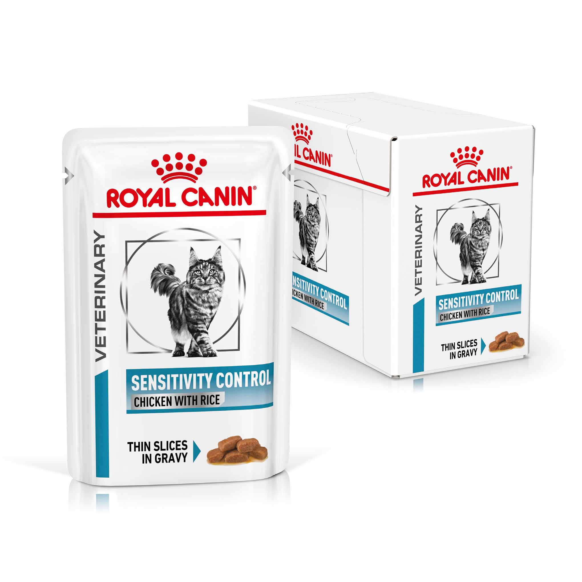 Royal Canin Veterinary Health Sensitivity Control Adult Wet Cat Food in Gravy - Chicken With Rice - 48x85g Pouches - Image 2