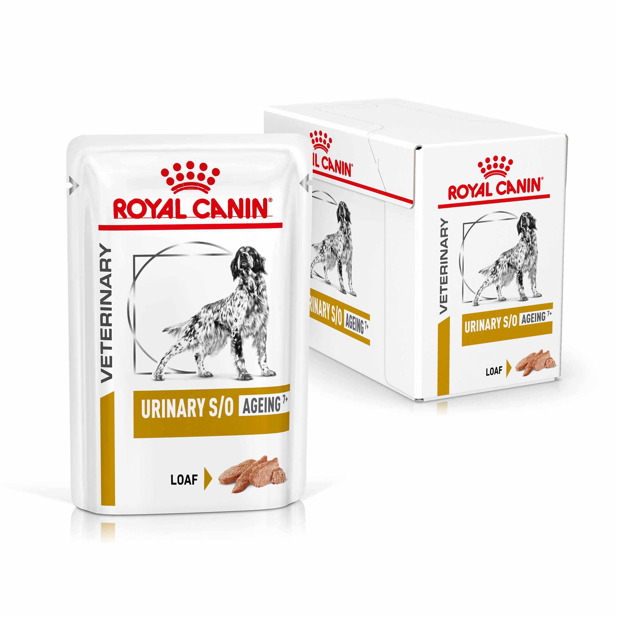 ROYAL CANIN Veterinary Urinary S/O Ageing 7+ Loaf Wet Dog Food - 48x85g Pouches - Image 2