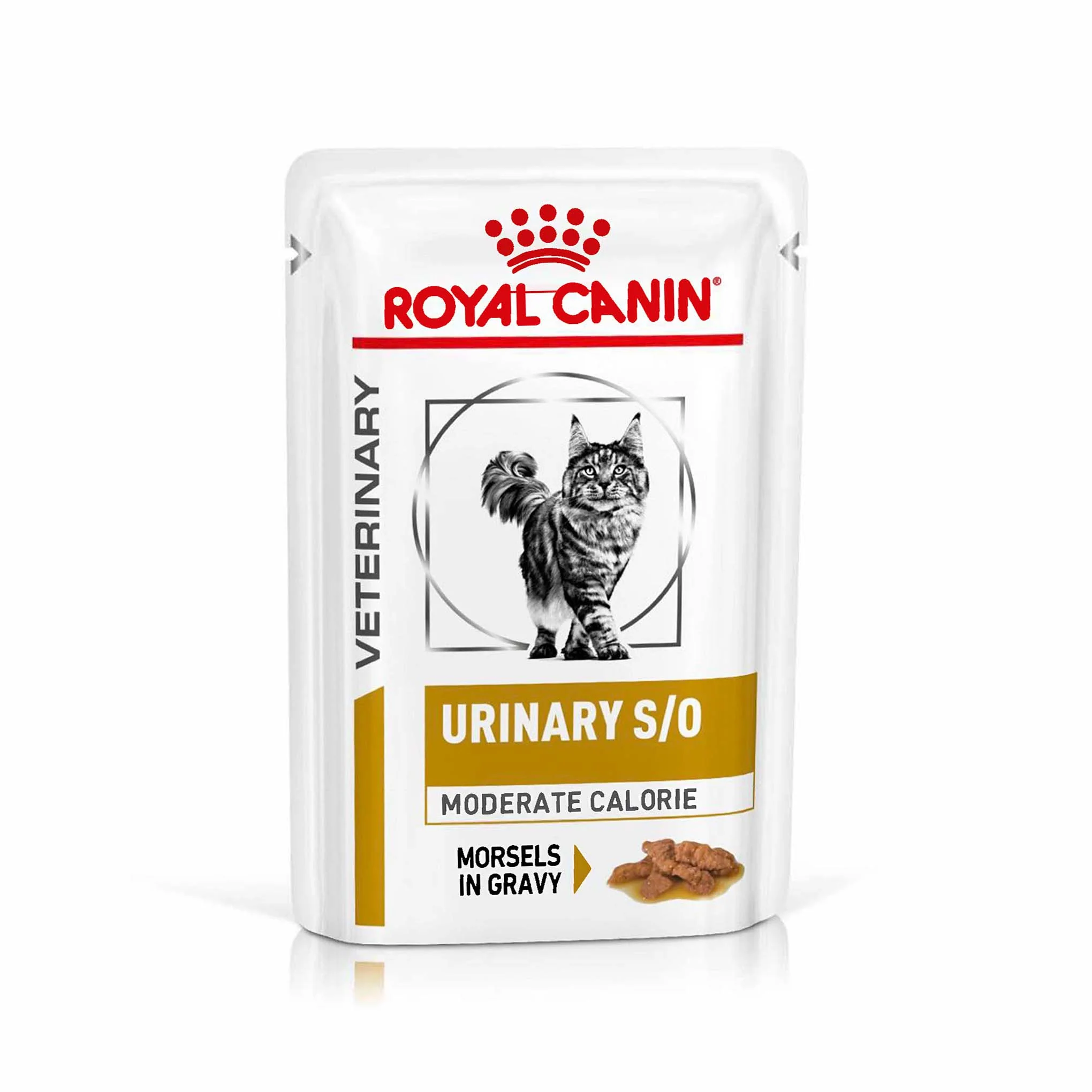 ROYAL CANIN Veterinary Urinary S/O Moderate Calorie Morsels in Gravy Adult Wet Cat Food - 48x85g Pouches