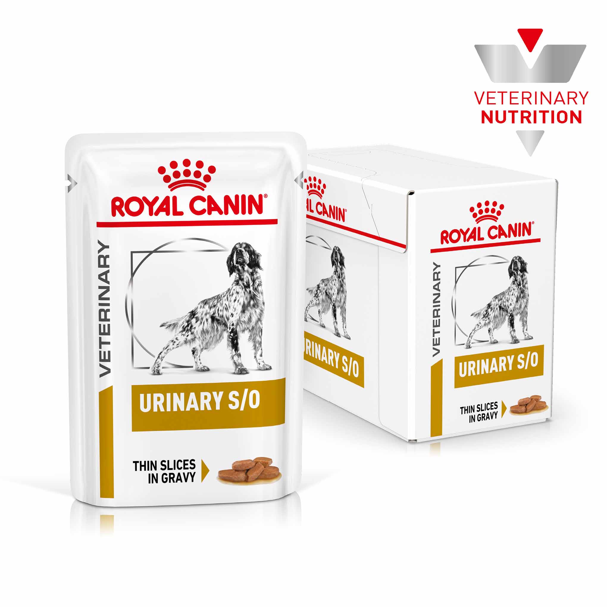 ROYAL CANIN Veterinary Urinary S/O Thin Slices in Gravy Adult Wet Dog Food - 48x100g Pouches - Image 3