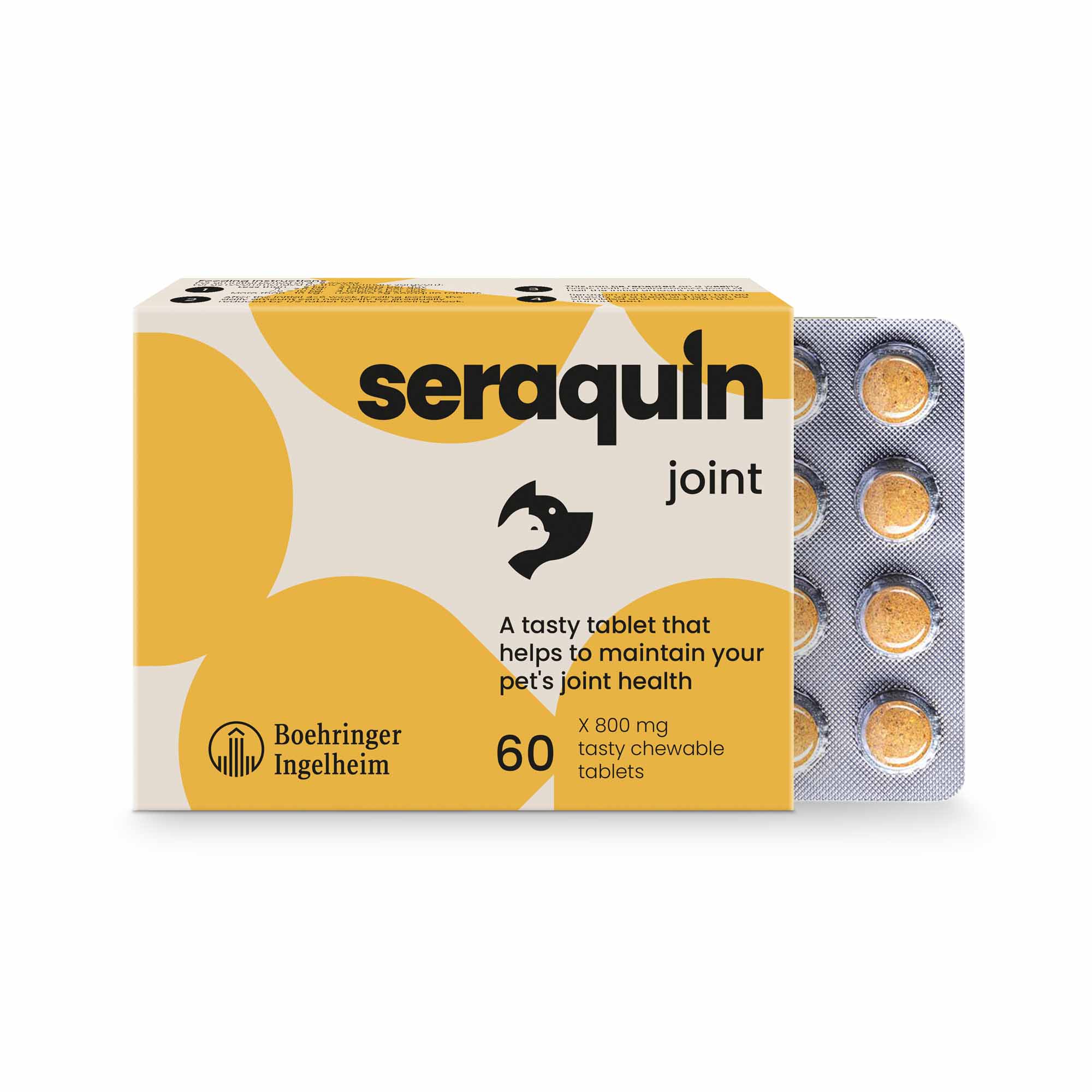 Seraquin® Joint 800mg Tablets for Cats & Small Dogs under 10kg - 60 Pack
