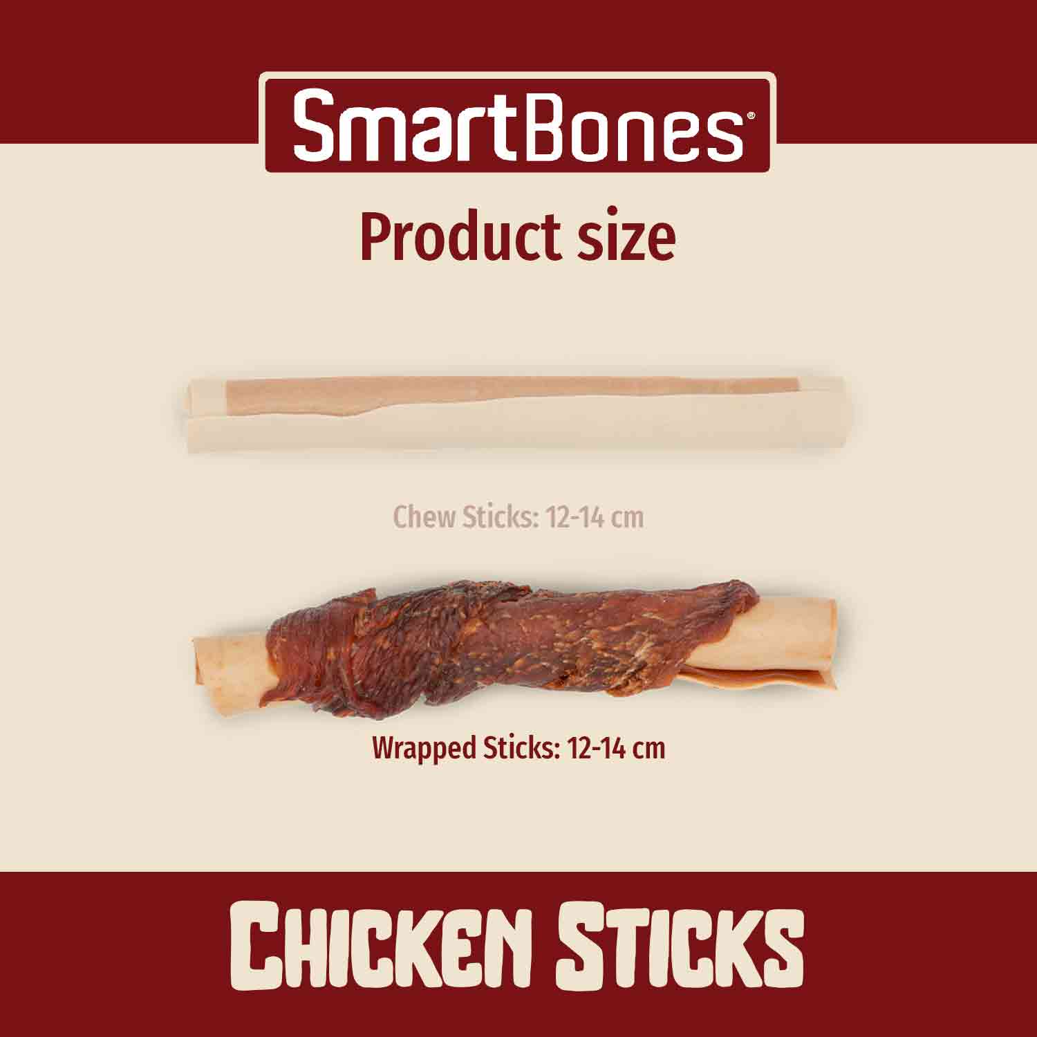 SmartBones Chicken Wrapped Mini Sticks Adult Dry Dog Treats - 9 Sticks - Image 4