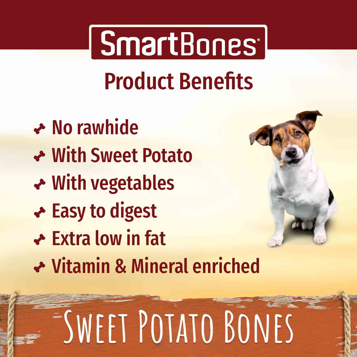 SmartBones Medium - Sweet Potato  - 2 Bones - Image 2