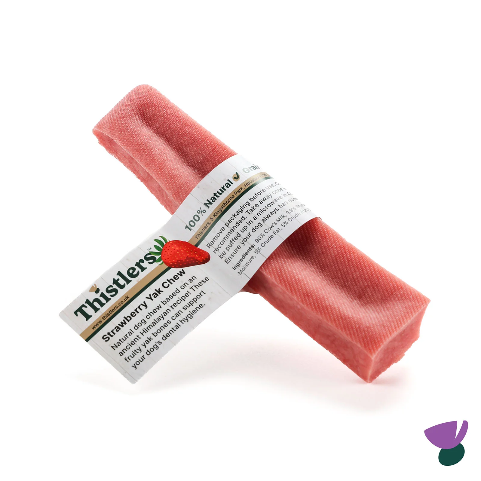 Thistlers Yak Dog Chew - Large - Strawberry - Image 2