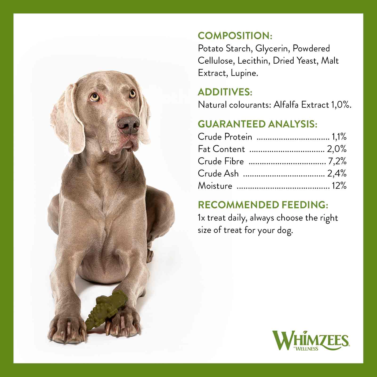 WHIMZEES Alligator Medium Dental Chew Dog Treat - 12 pack - Image 3