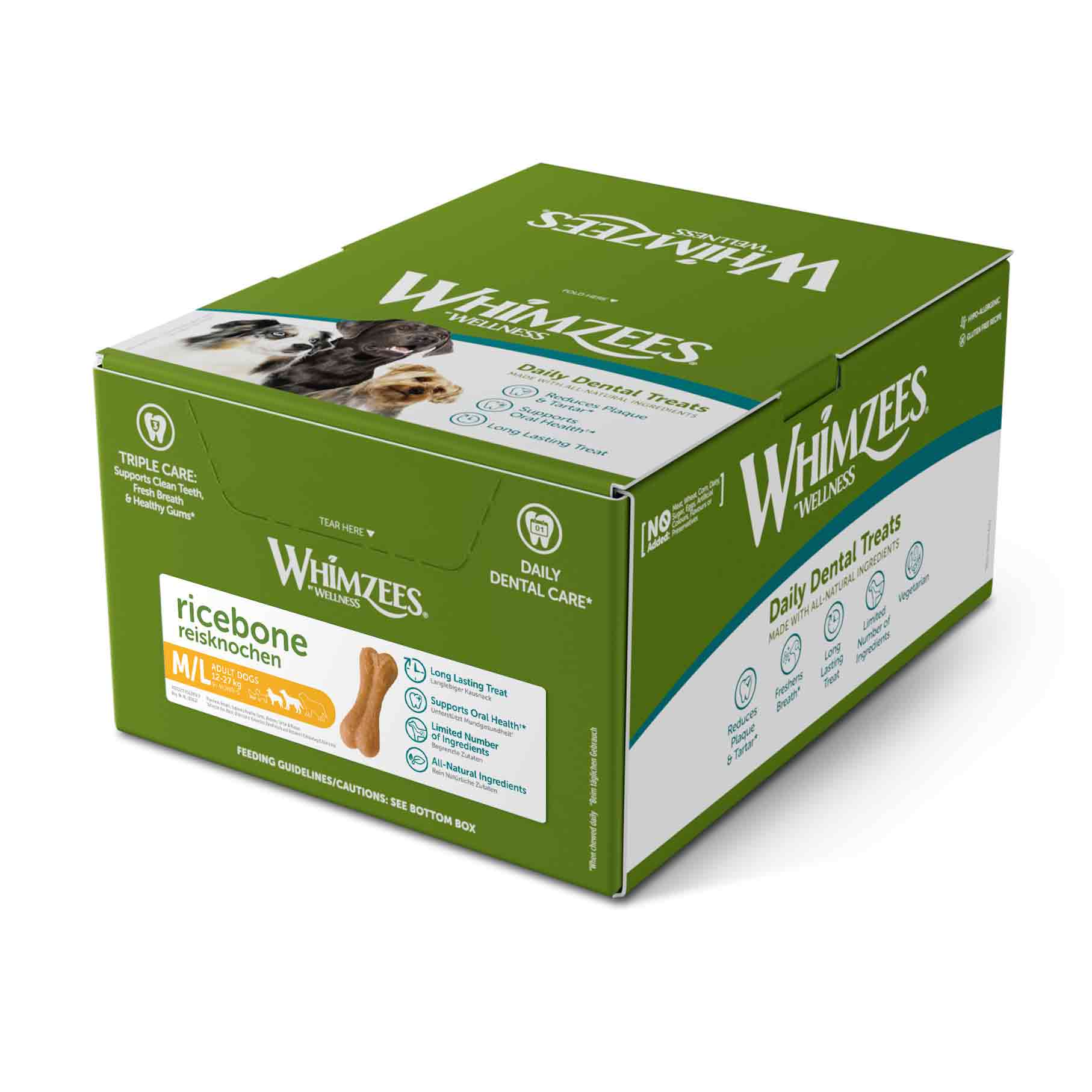 WHIMZEES Rice Bone Dental Dog Chew Treat - 50 Pack - Image 2
