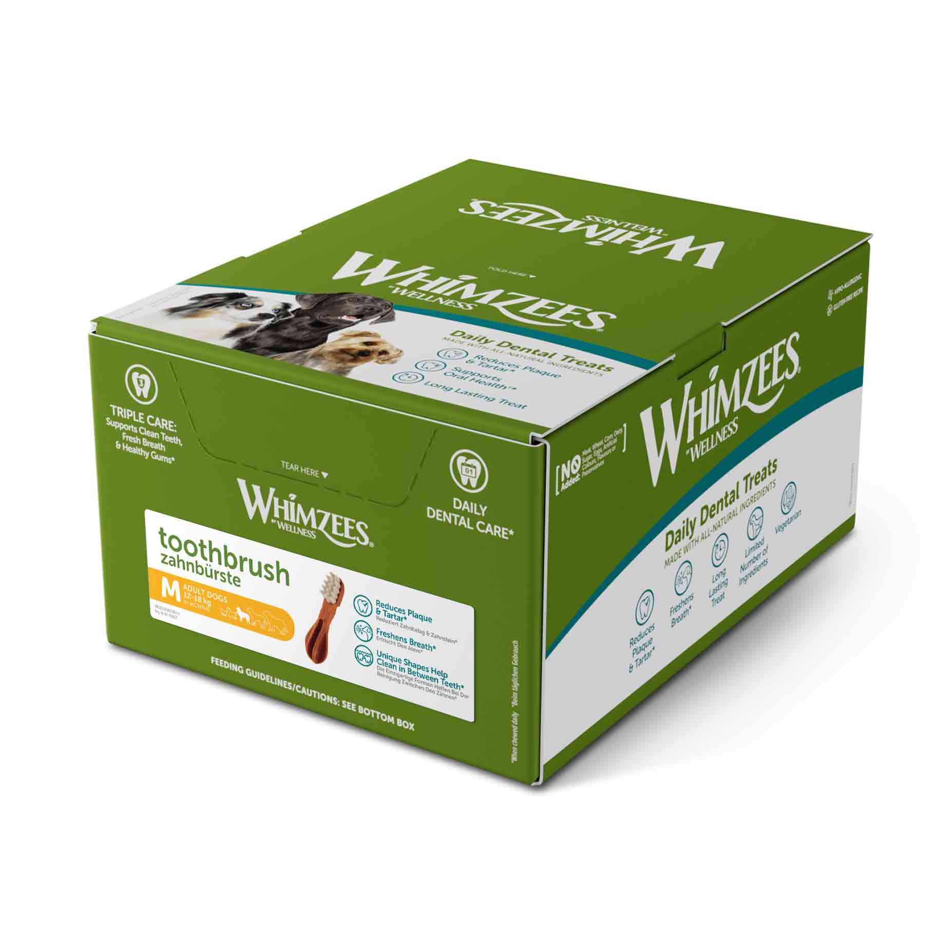 WHIMZEES Toothbrush Medium Dental Chew Dog Treat - 75 Pack - Image 2