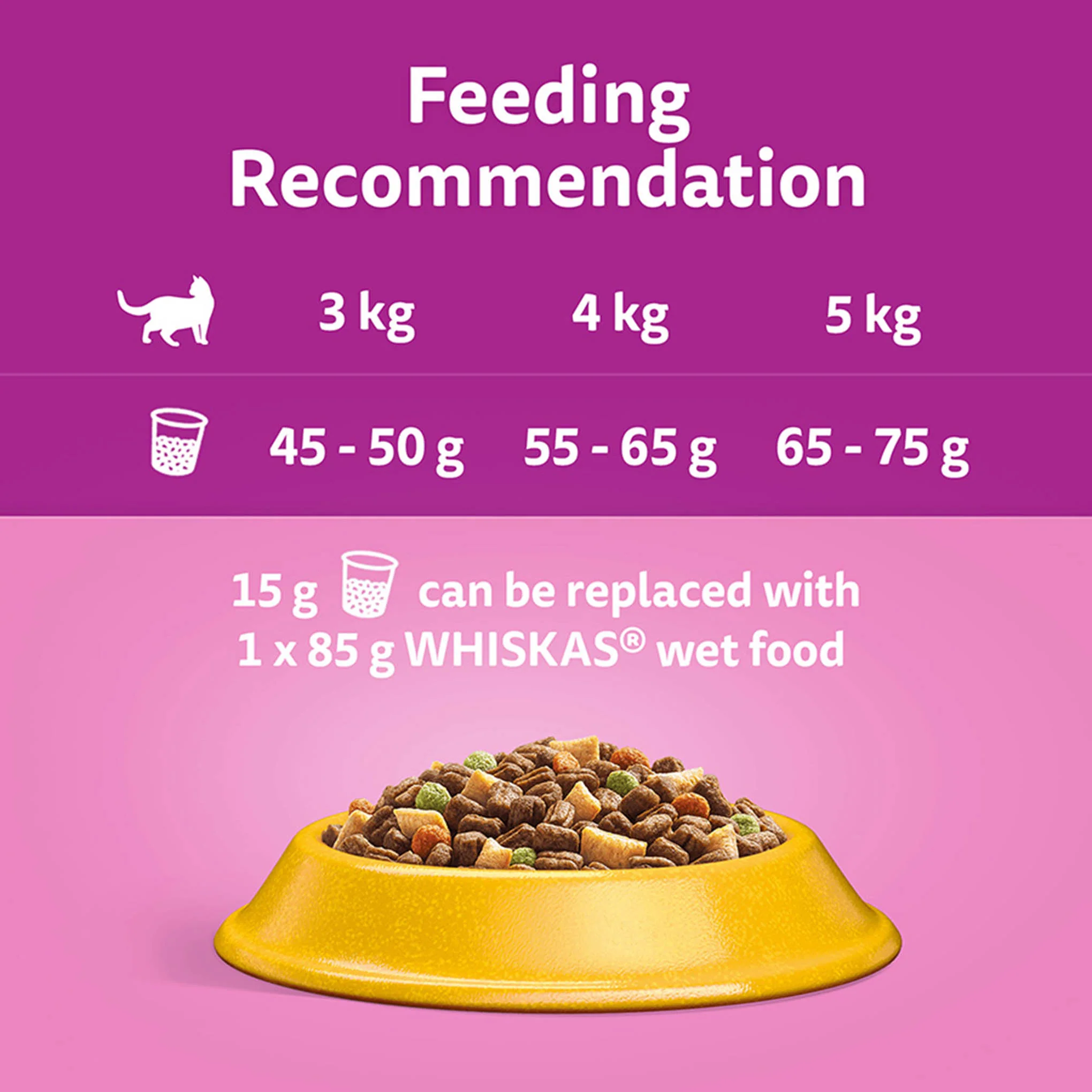 WHISKAS 1+ Adult Dry Cat Food - Chicken - Image 3