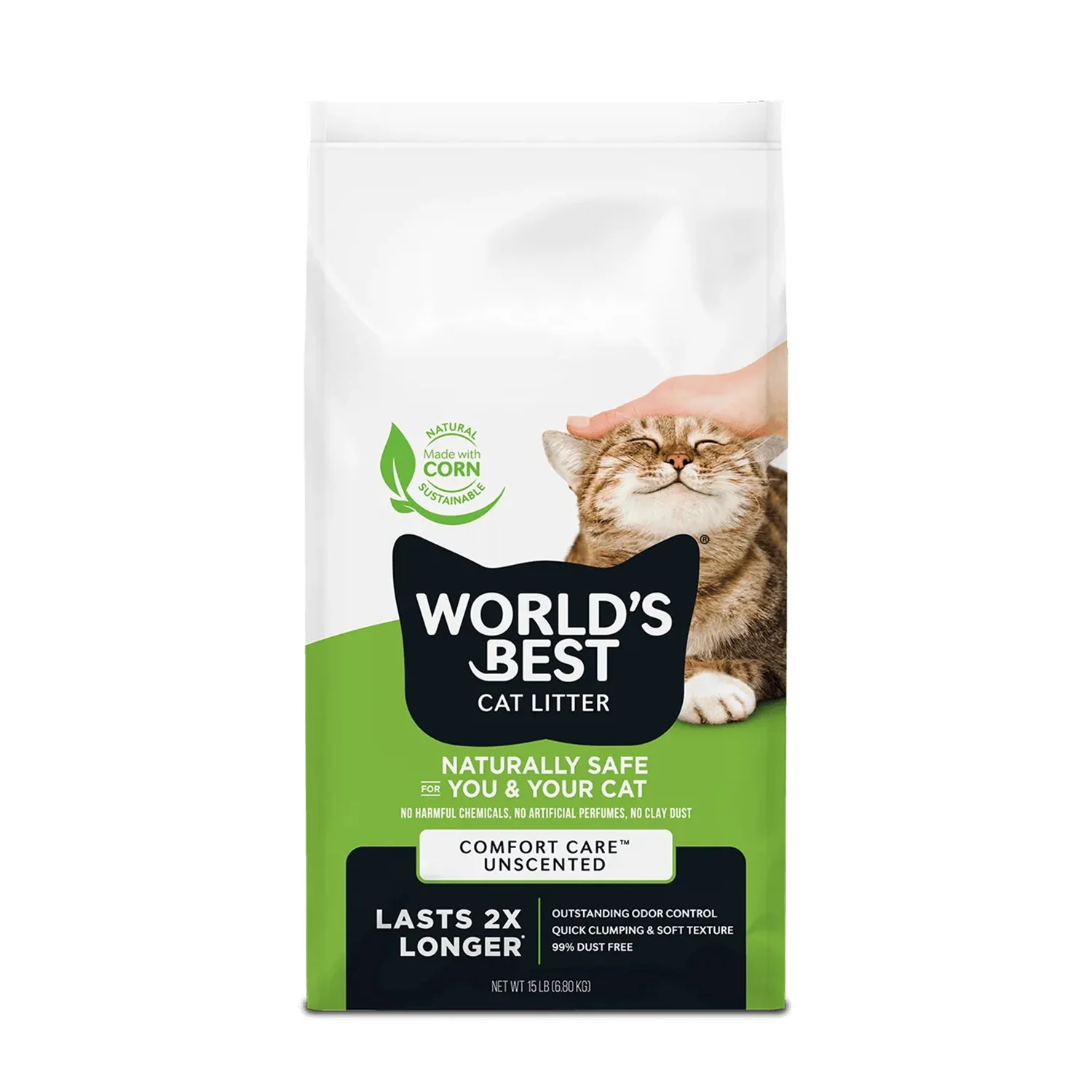 Worlds Best Comfort Care Unscented Clumping Cat Litter - 6.8kg - Image 2